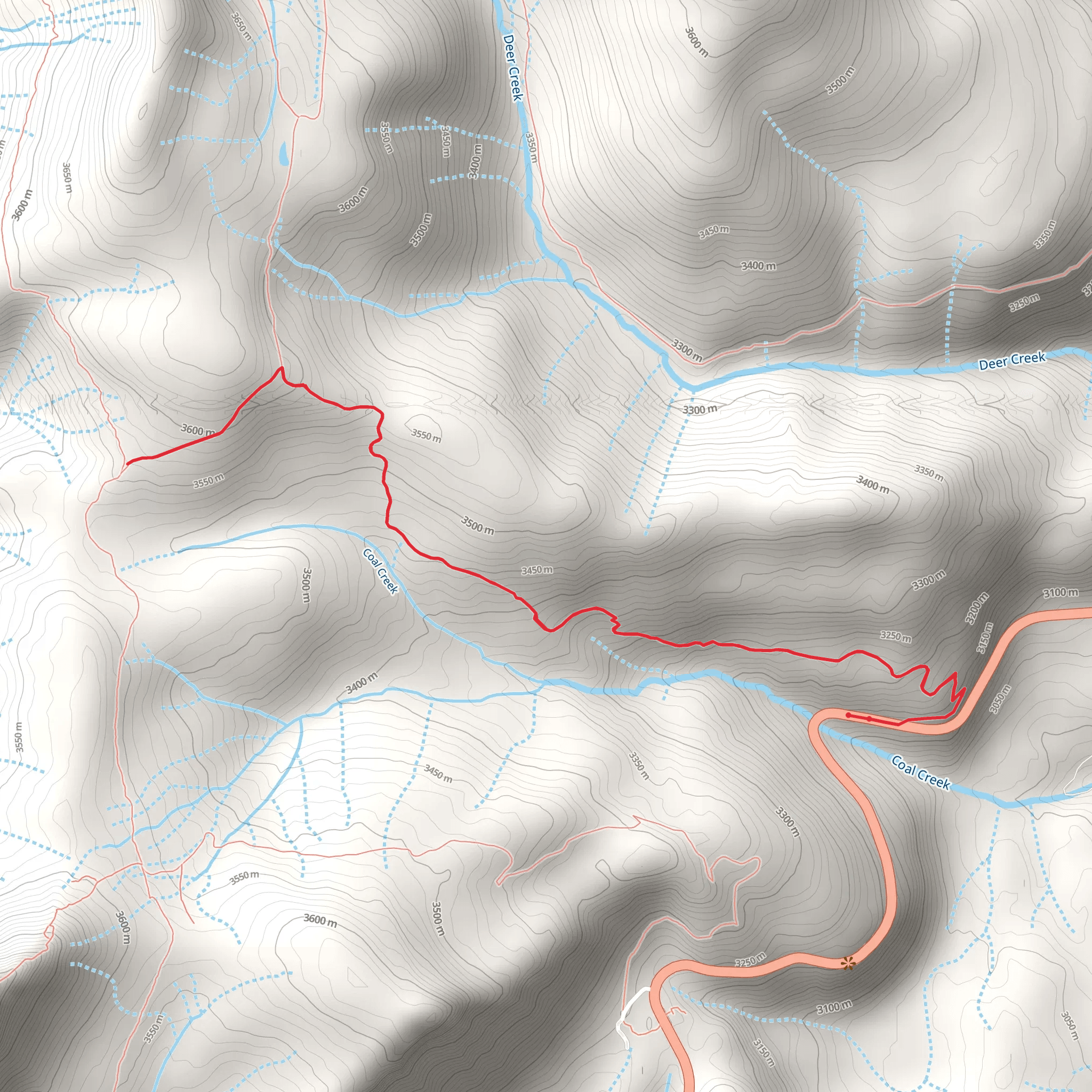 Coal Creek Trail mobile static map
