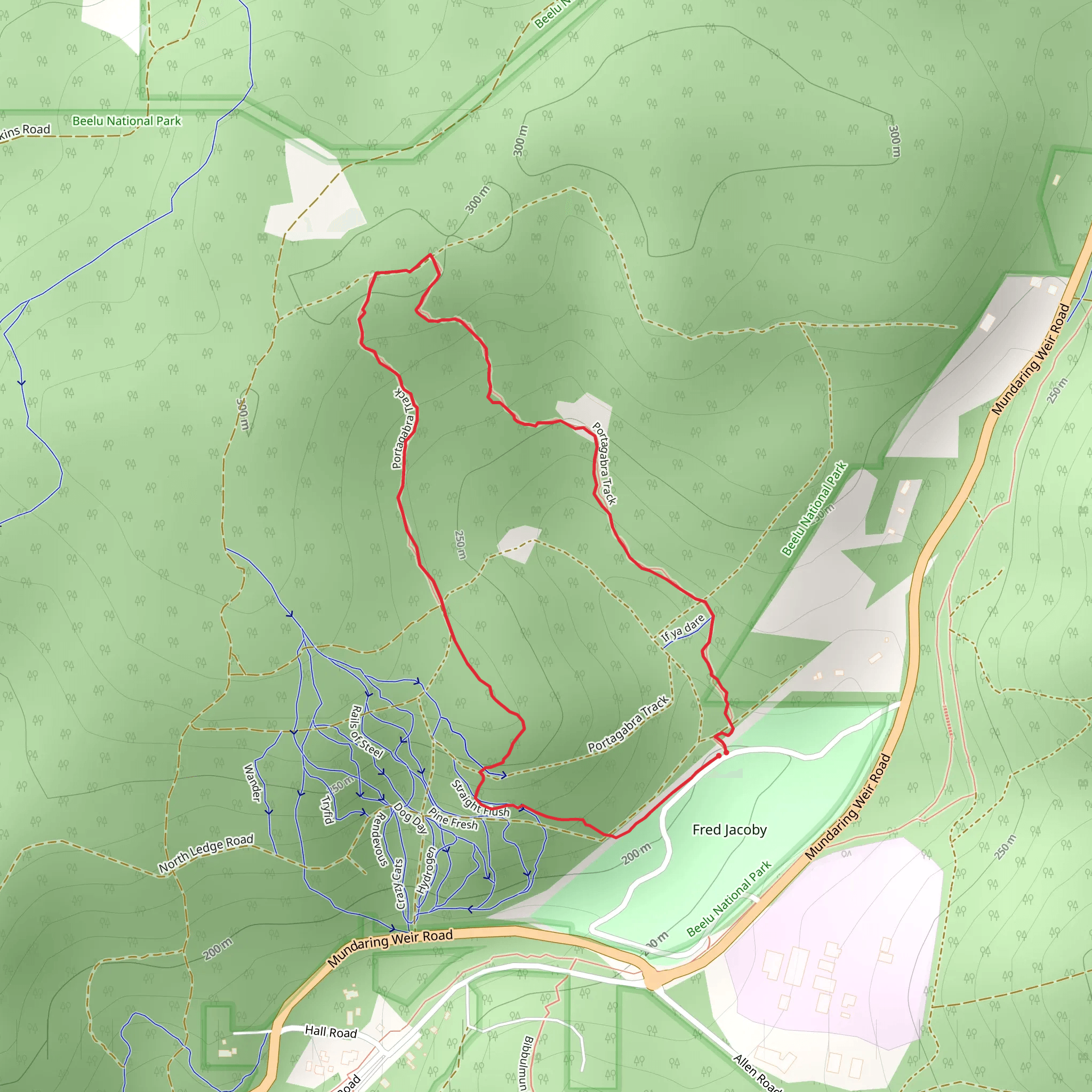 Portagabra Track mobile static map
