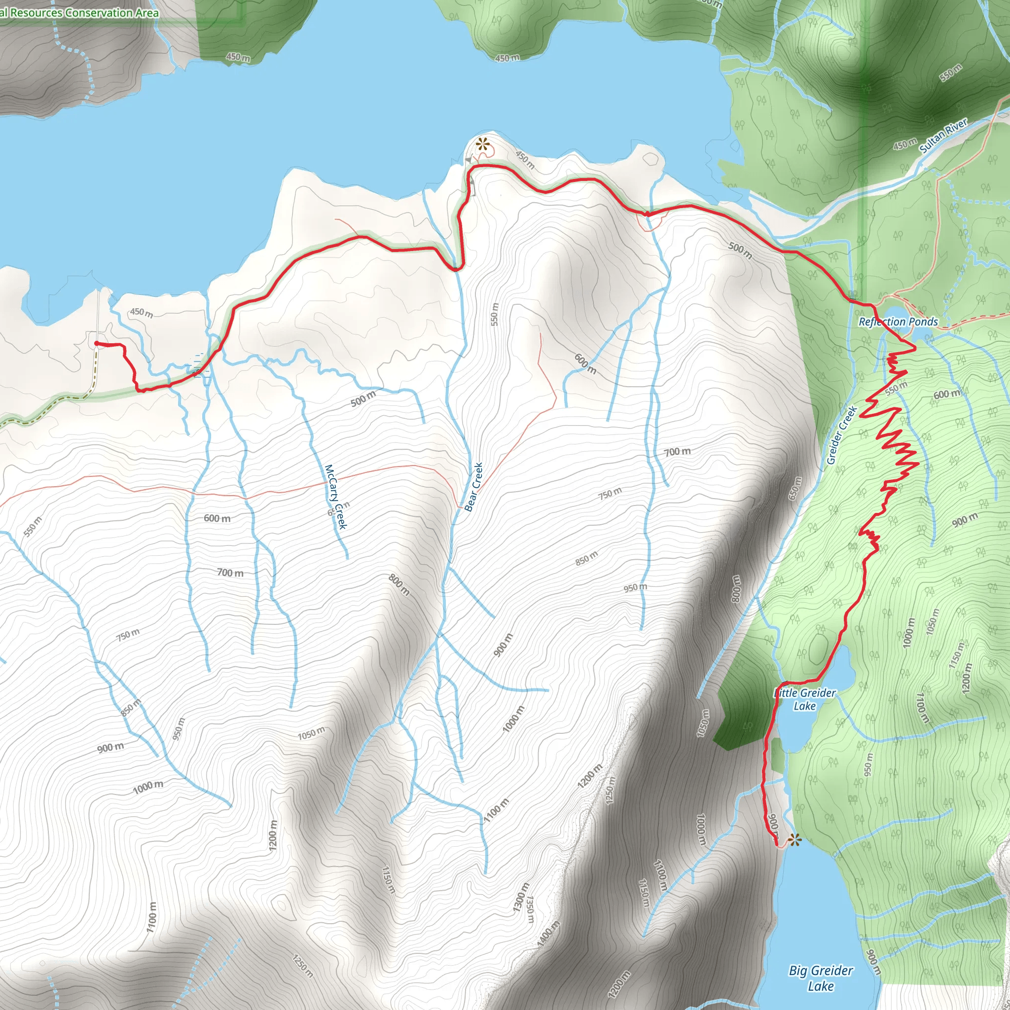 Big Greider Lake via Boulder Lake Trail mobile static map