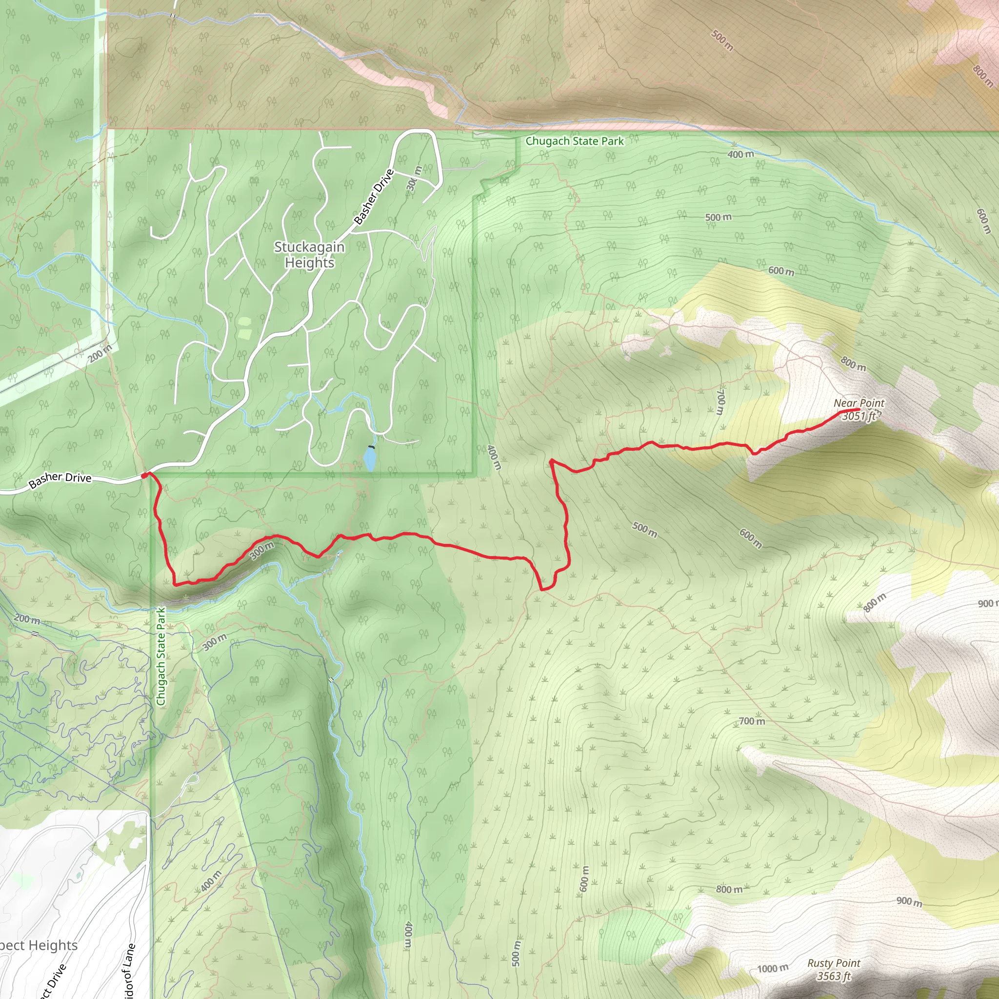 Near Point via Basher Trail mobile static map