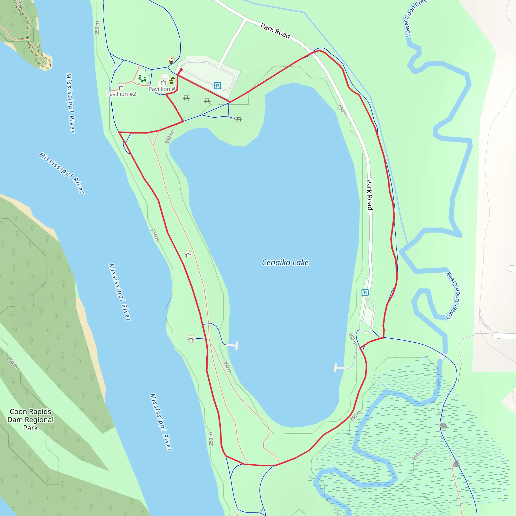 Cenaiko Lake Loop mobile static map