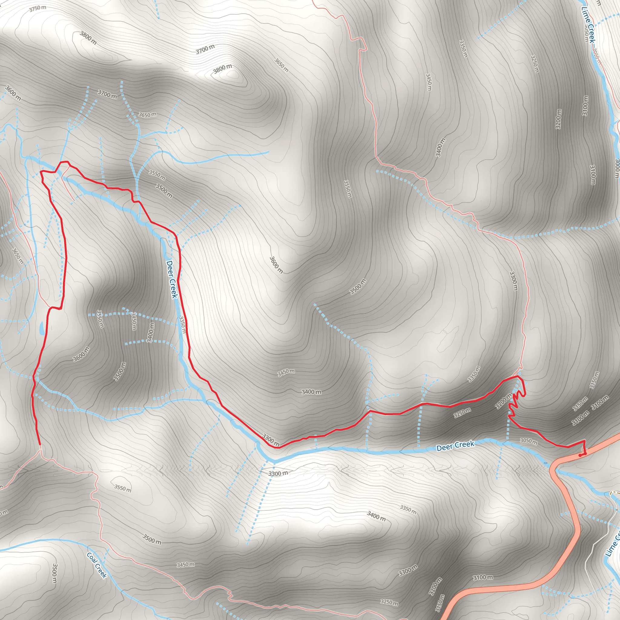 Deer Creek Trail mobile static map
