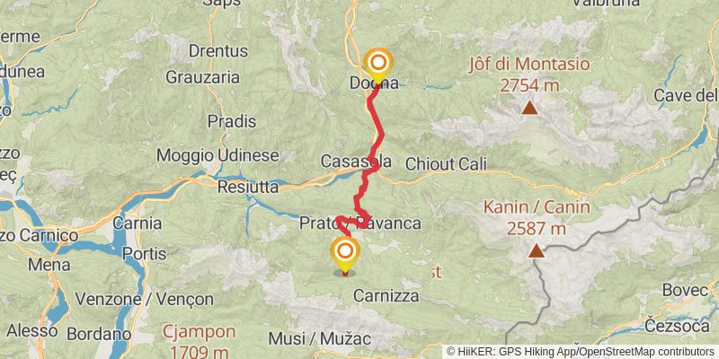 Cammino Celeste stage 10 Map