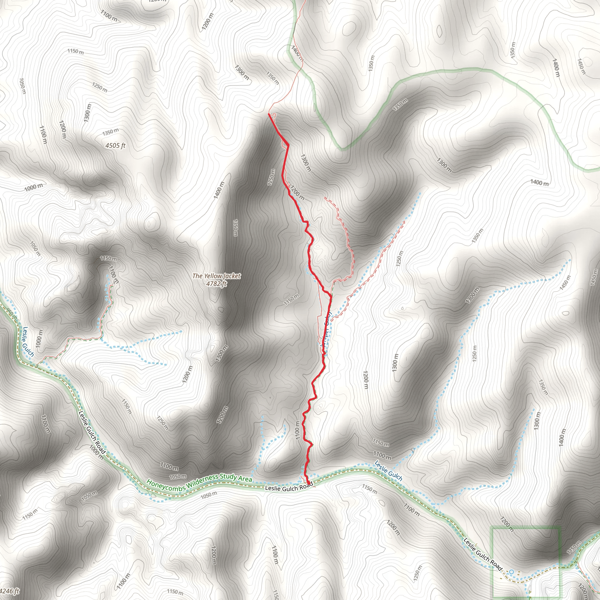 Juniper Gulch Trail Out and Back mobile static map