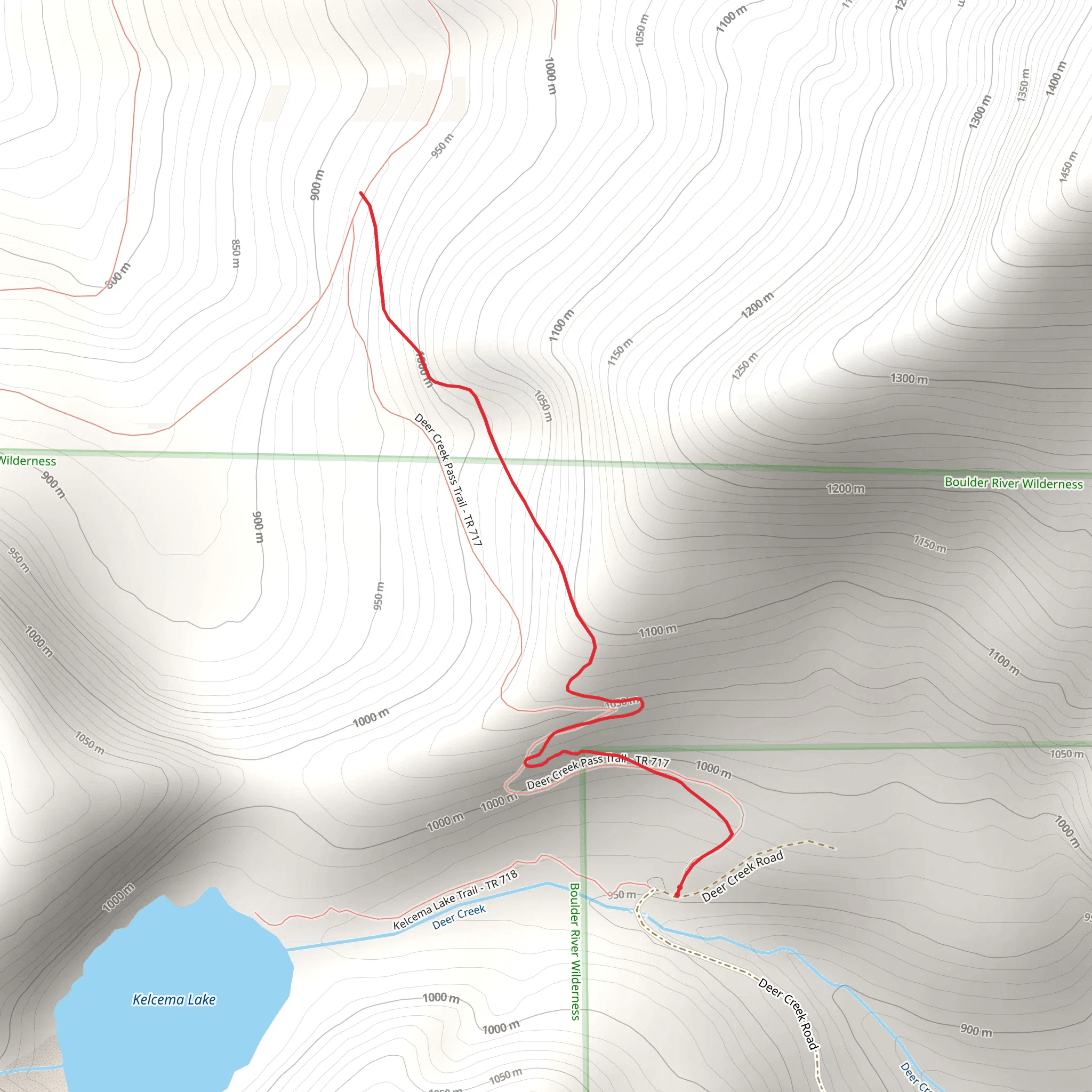 Deer Creek Pass Trail mobile static map