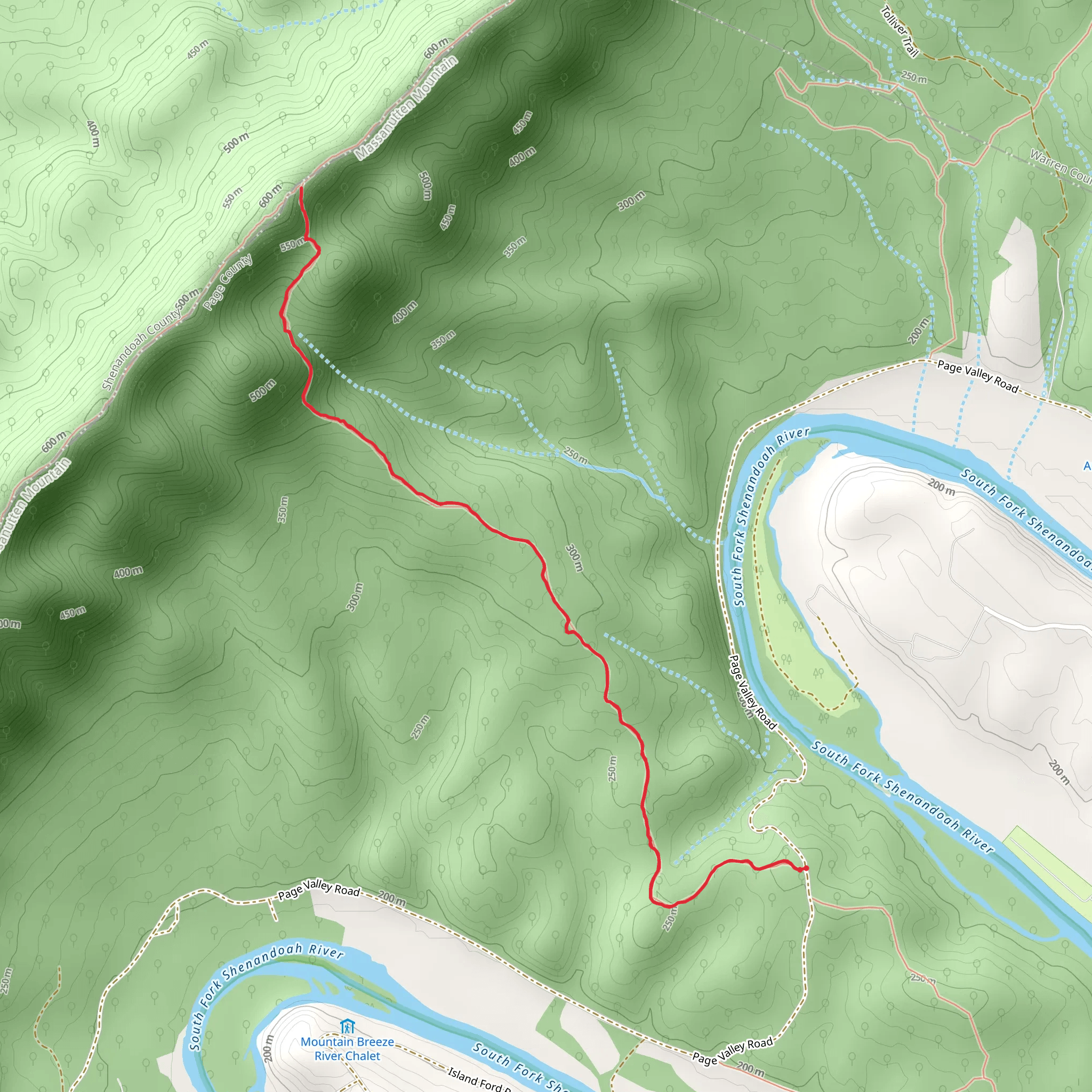 Indian Grave Ridge Trail mobile static map