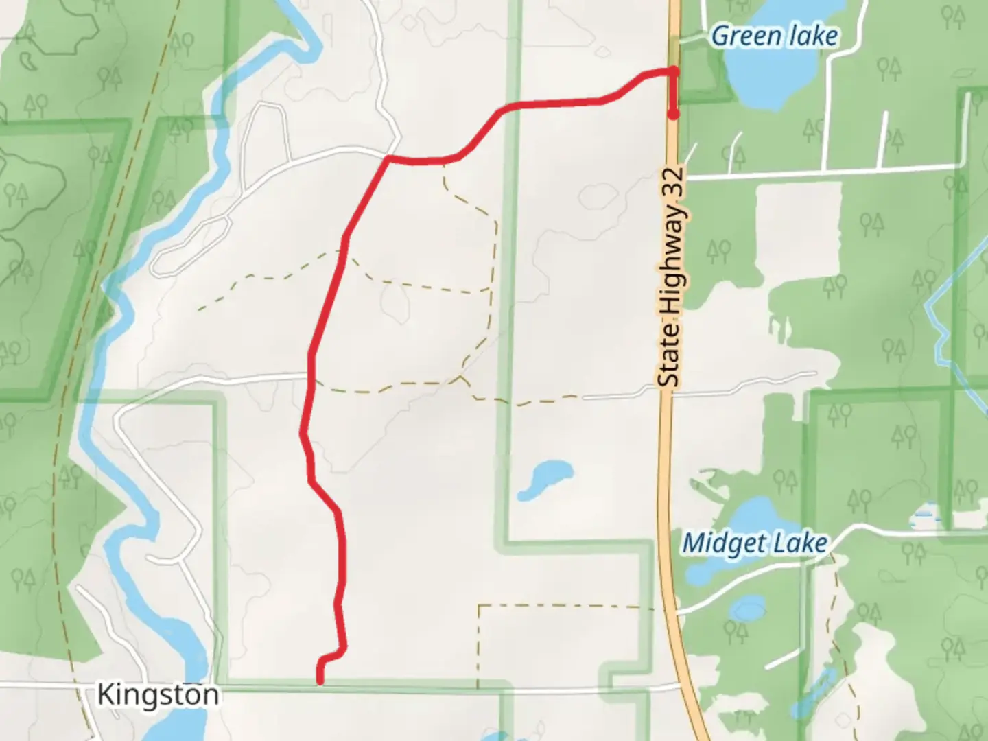 An image depicting the trail Green lake and its surrounding area.