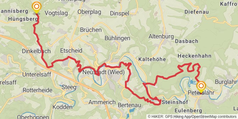 Kölner Weg stage 12 Map