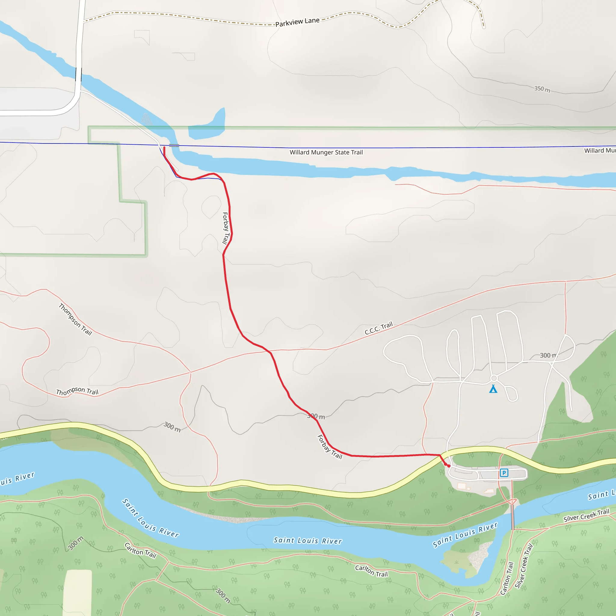 Forbay Trail mobile static map