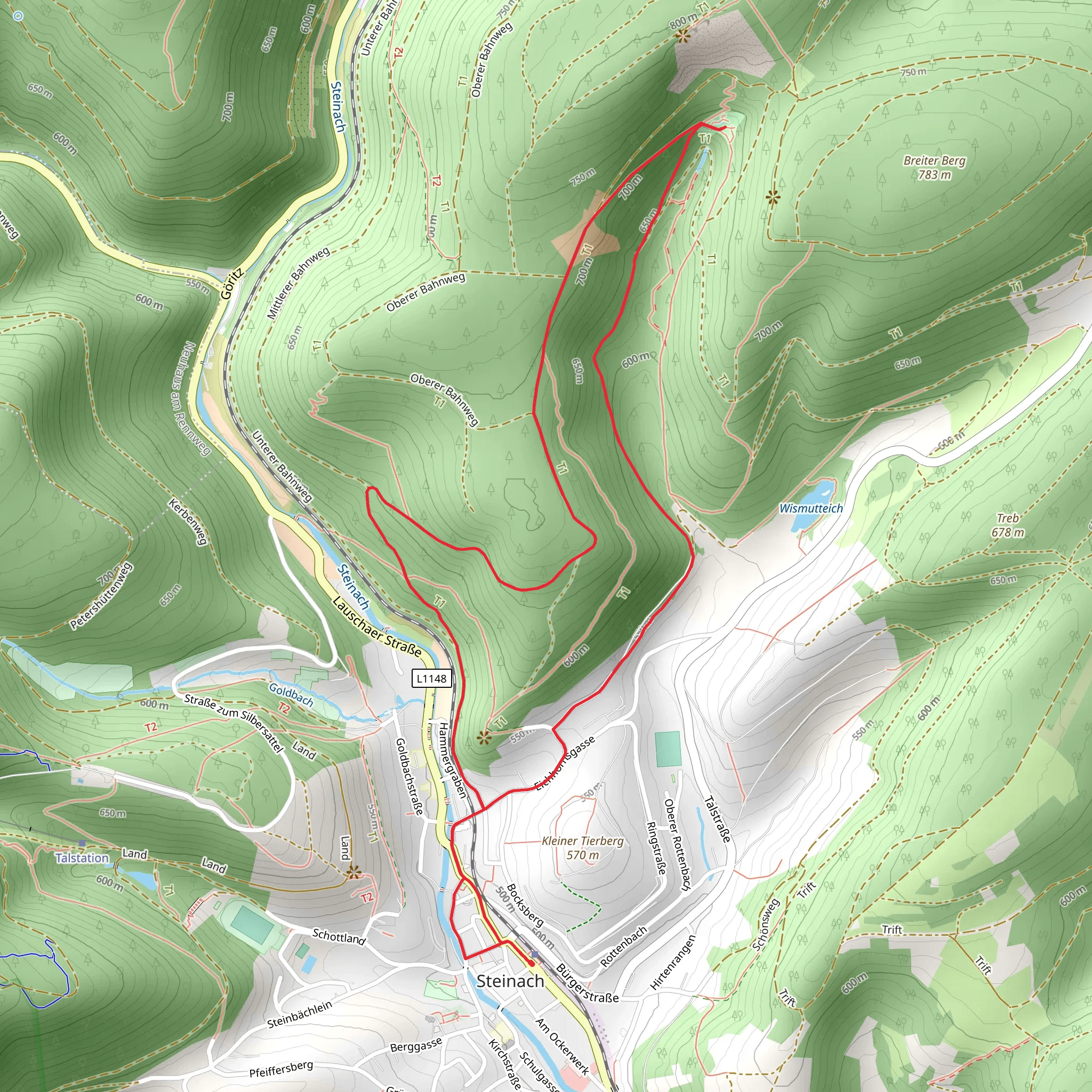 Unterer Bahnweg Loop mobile static map