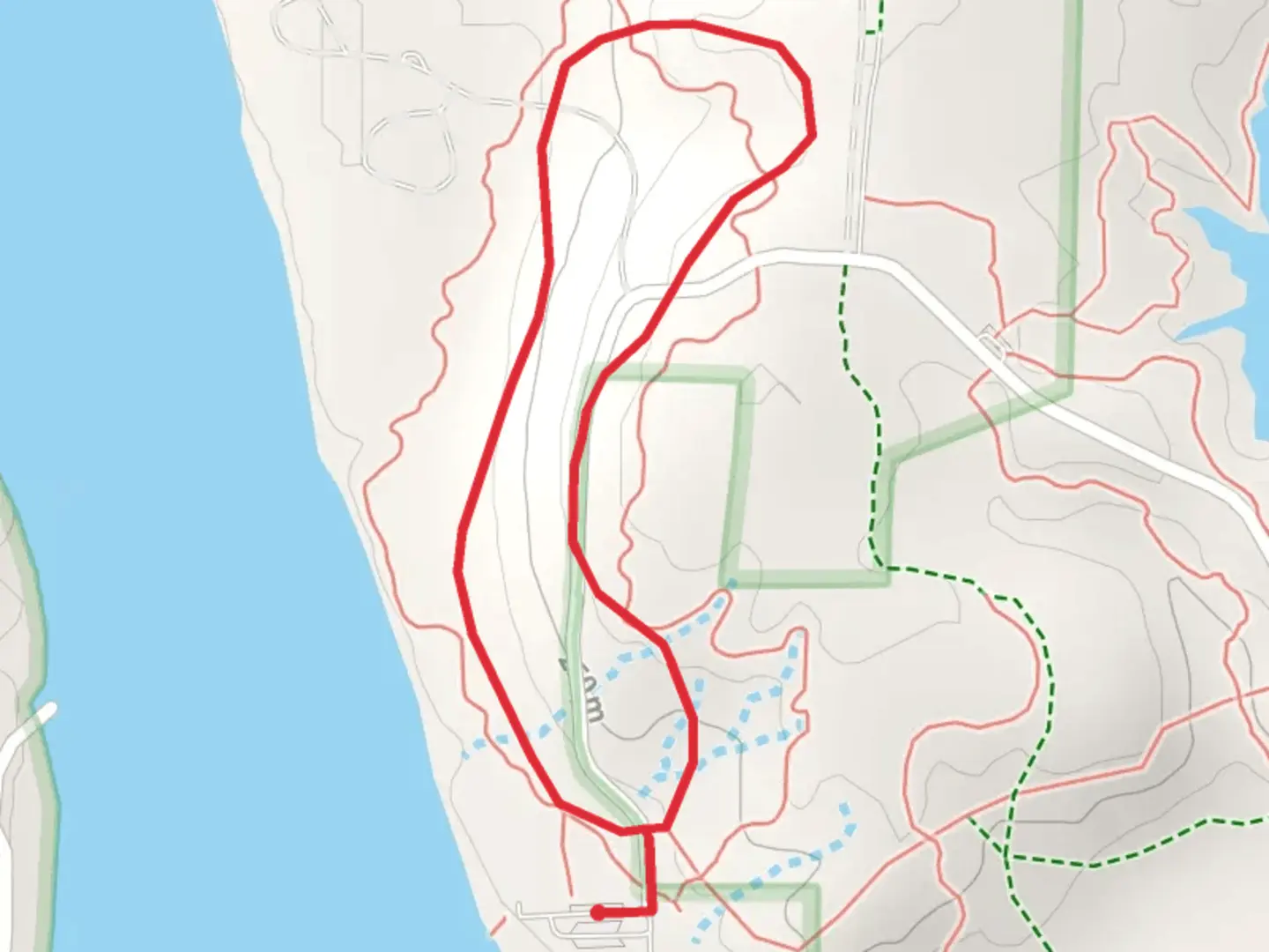 An image depicting the trail Whitewater SP Ramp - Trail 5 Loop and its surrounding area.
