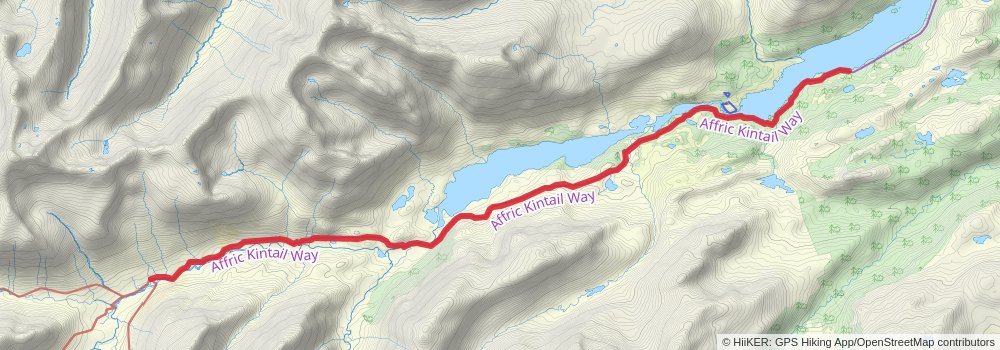 Affric Kintail Way stage 3 Map
