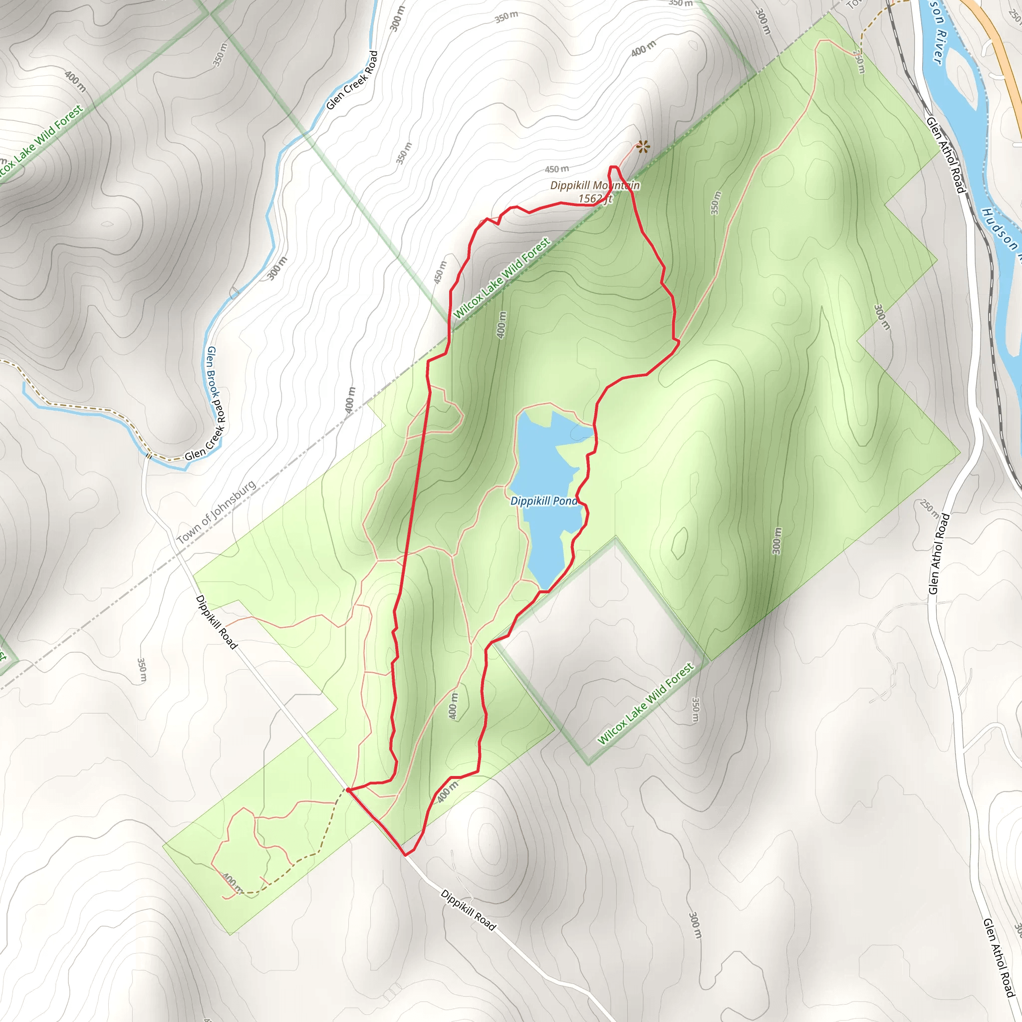 Dippikill Mountain and Dippikill Pond Loop Trail mobile static map