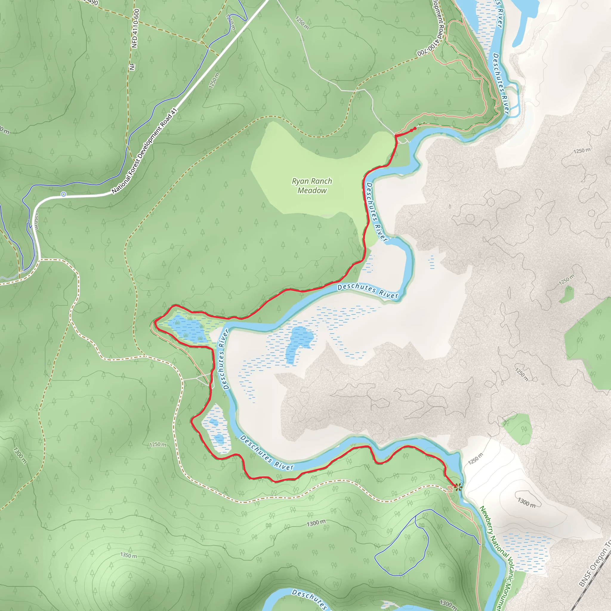 Deschutes River Trail - Dillon Falls mobile static map