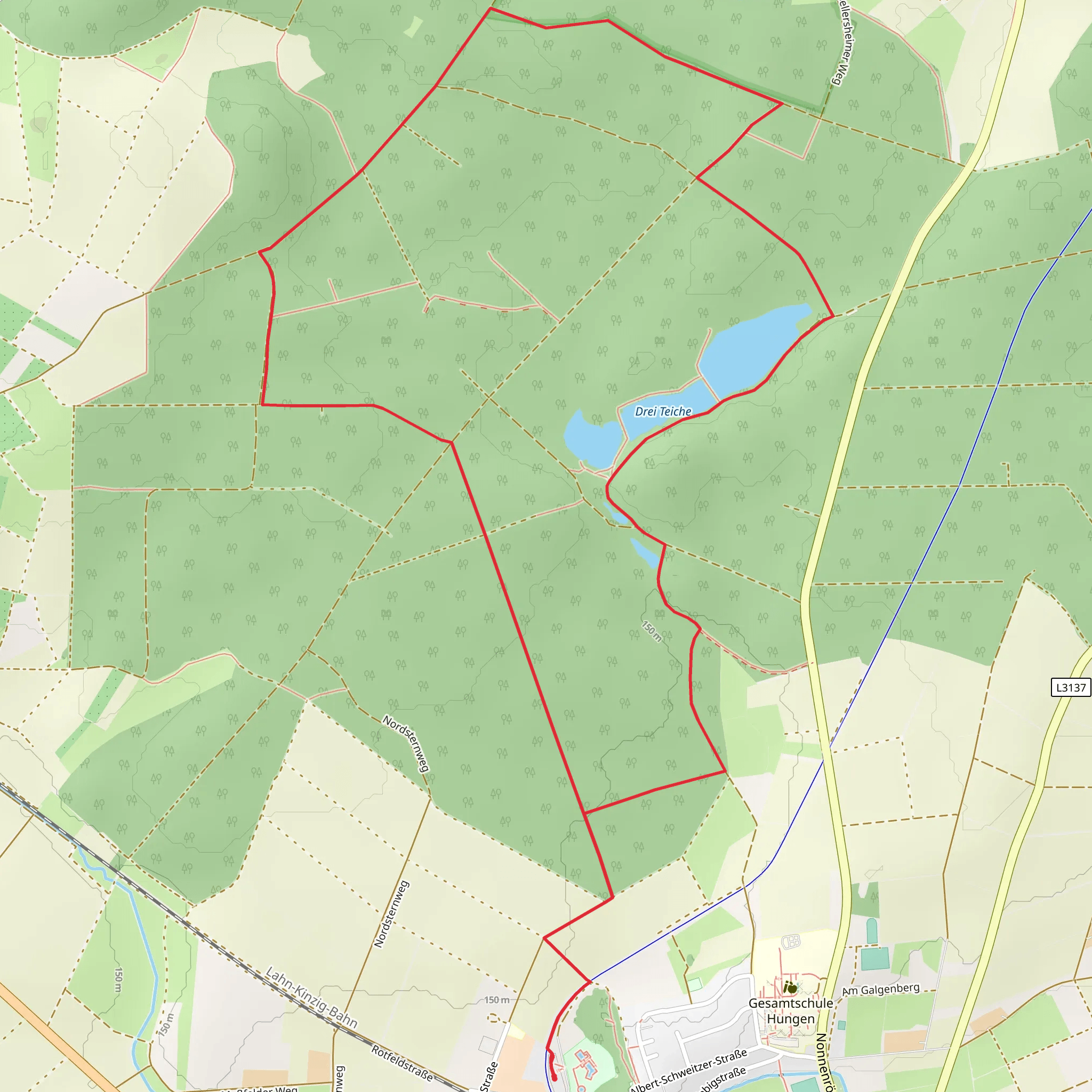 Drei Teiche via Lutherweg mobile static map