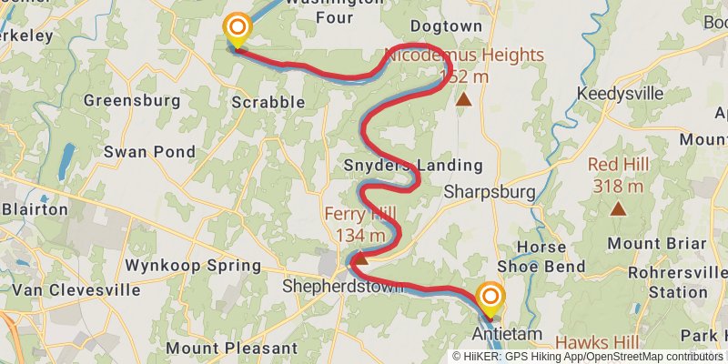 Great Allegheny Passage stage 6 Map