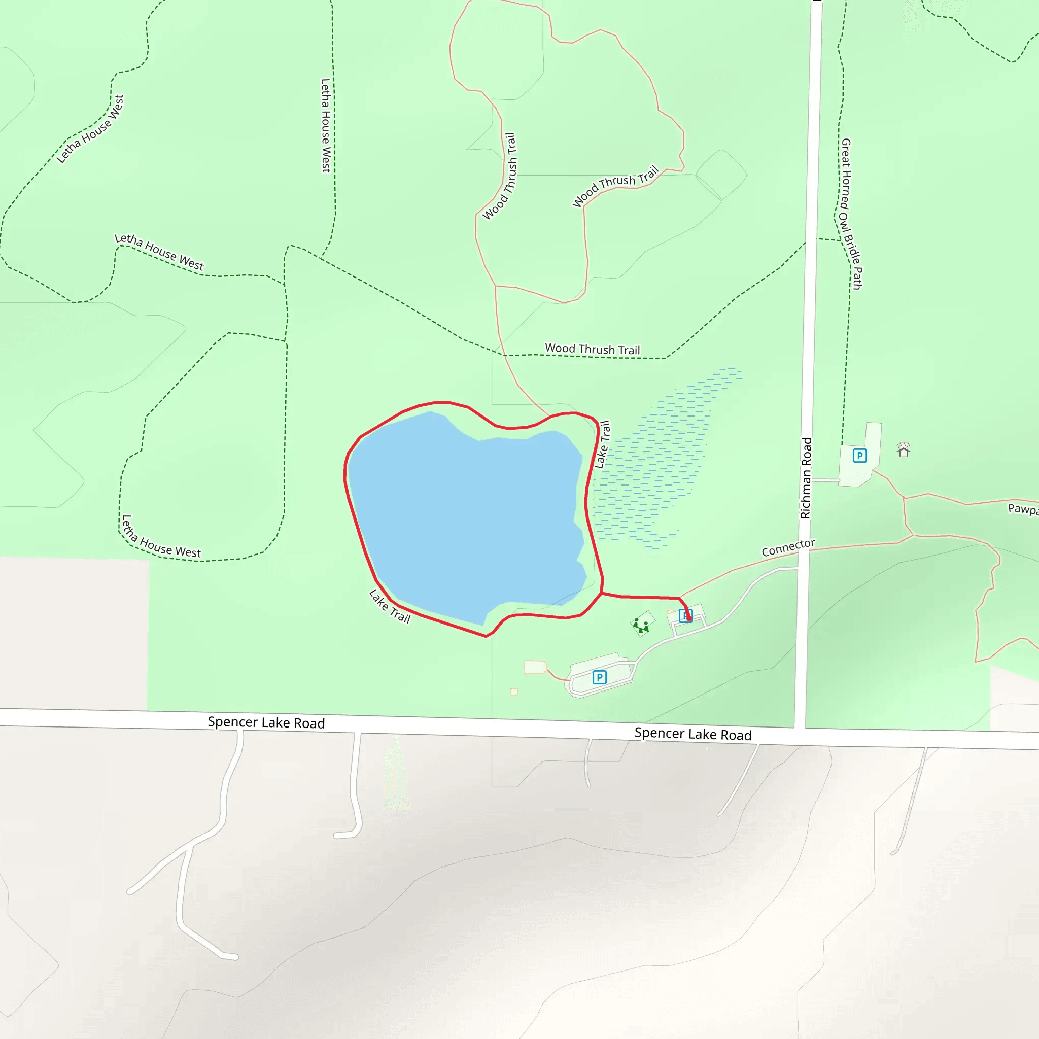 Lake Trail Loop mobile static map