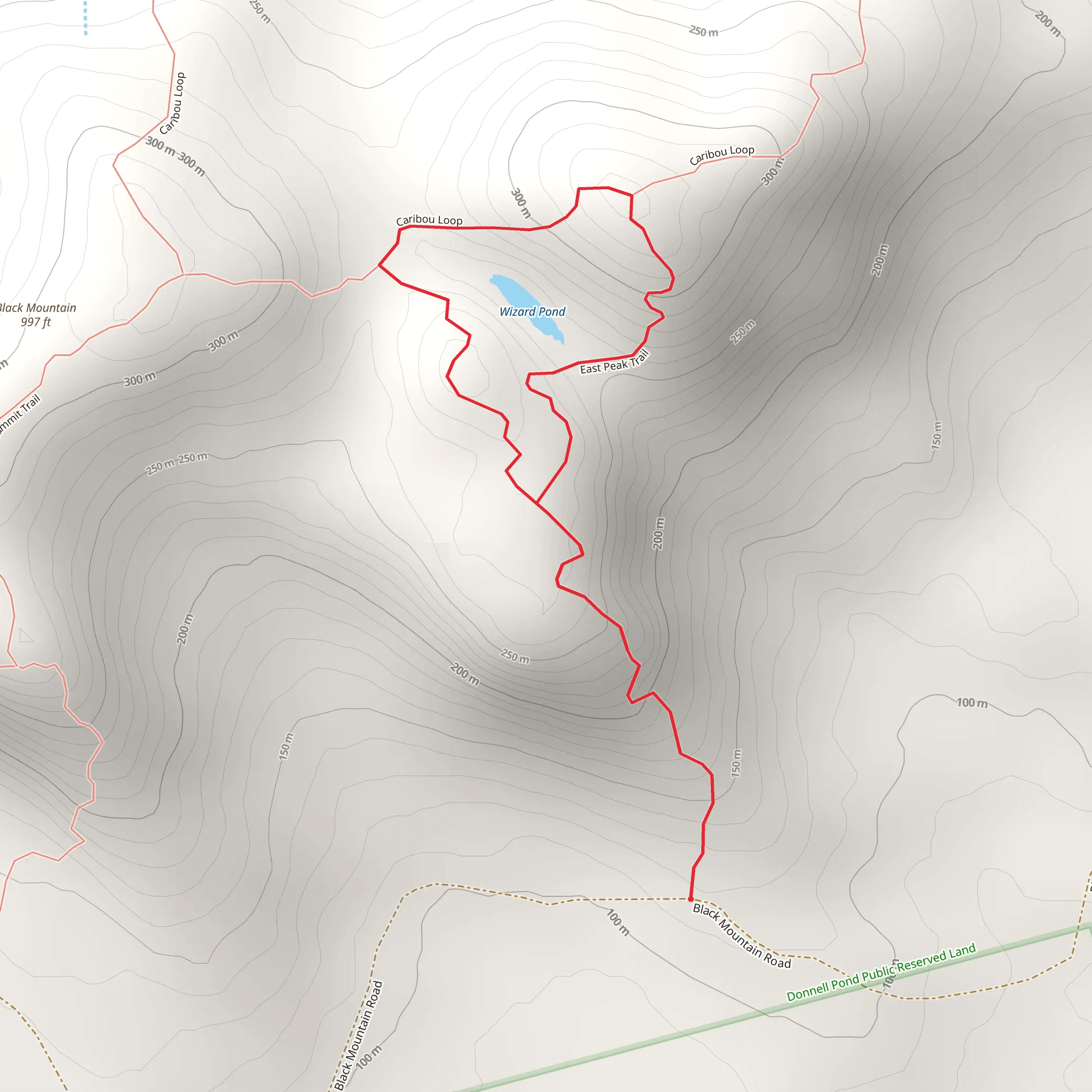Wizard Pond Loop mobile static map