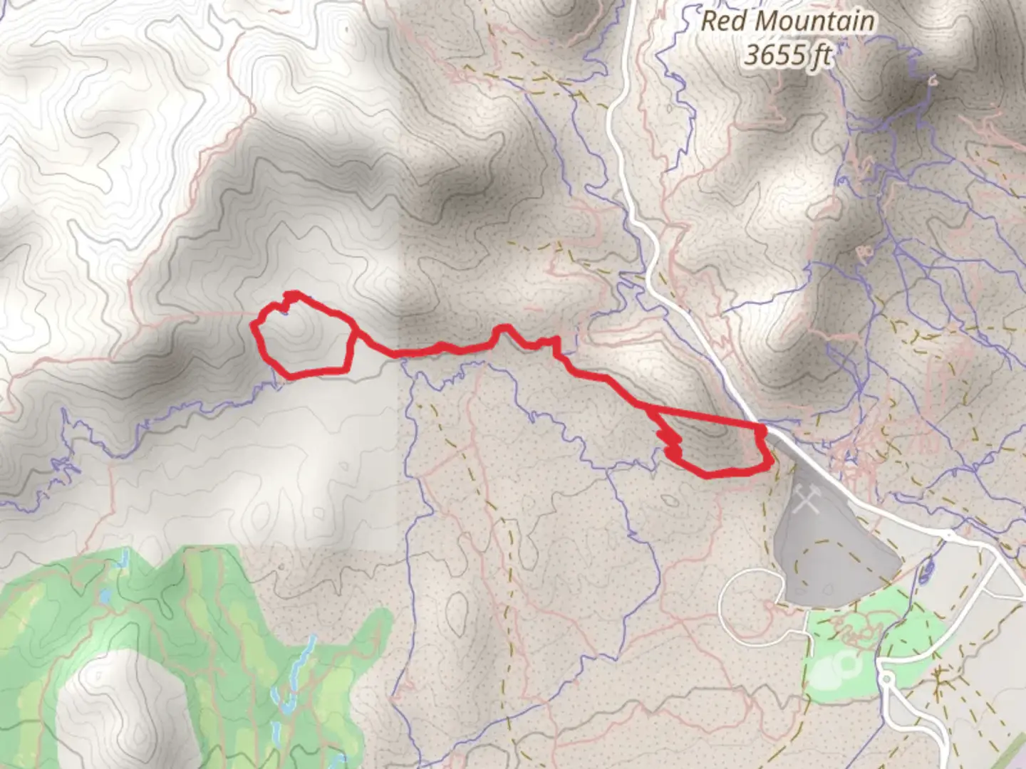 An image depicting the trail Coyote Canyon Loop and its surrounding area.