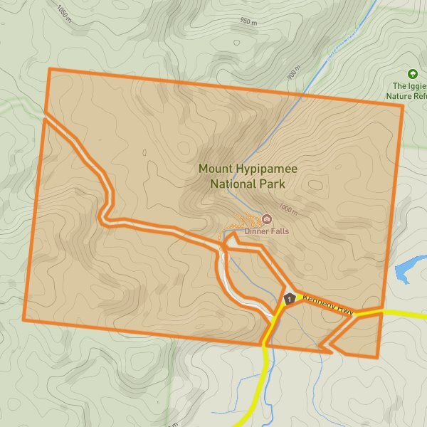 Mount Hypipamee National Park mobile static map