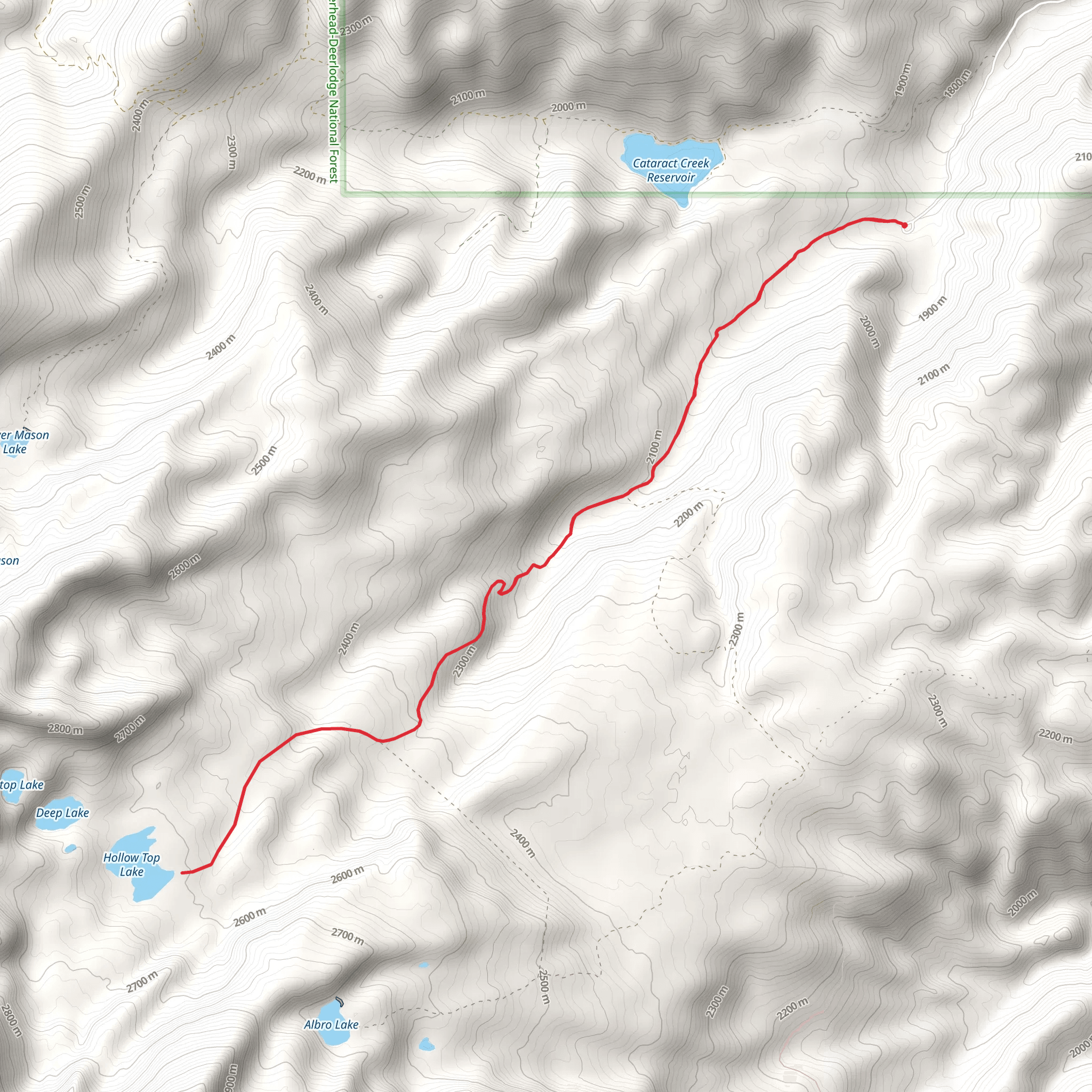 Hollow Top Lake mobile static map