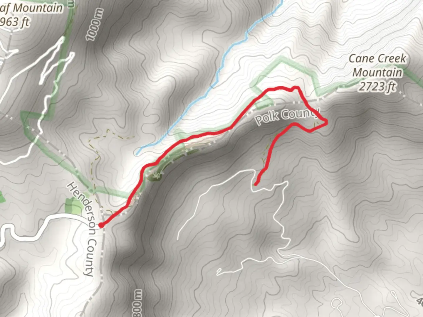 An image depicting the trail Worlds Edge Road and its surrounding area.