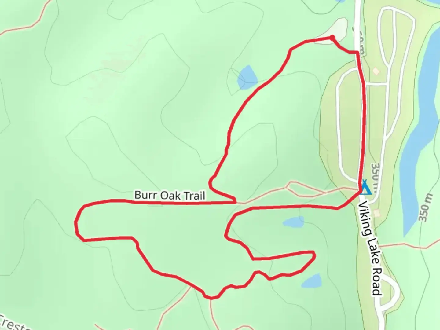 An image depicting the trail Burr Oak Loop Trail and its surrounding area.