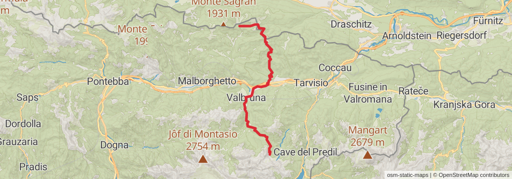 Sentiero Italia - Alps Section stage 20 Map
