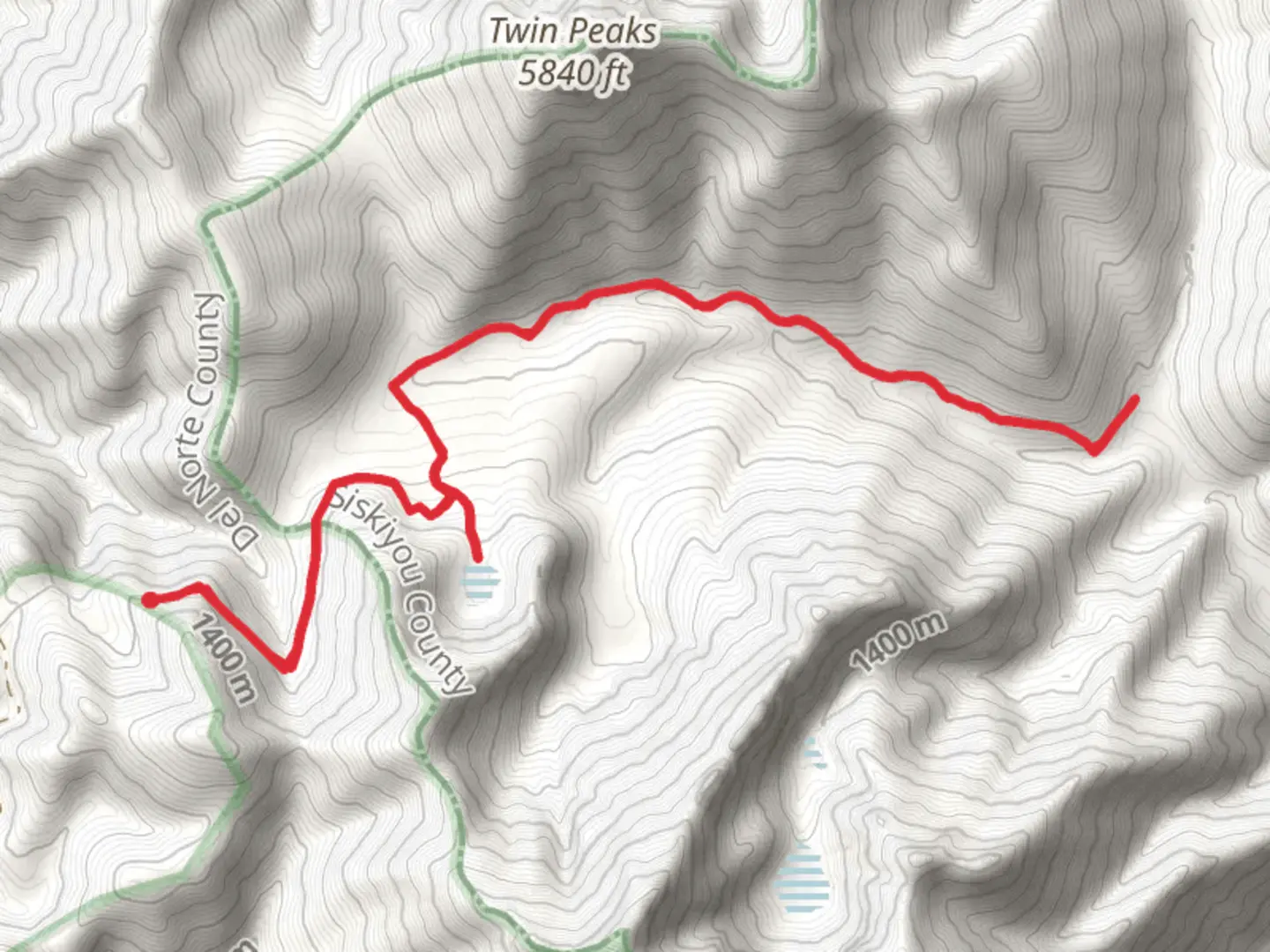 An image depicting the trail Buck Lake to Clear Creek Trail and its surrounding area.
