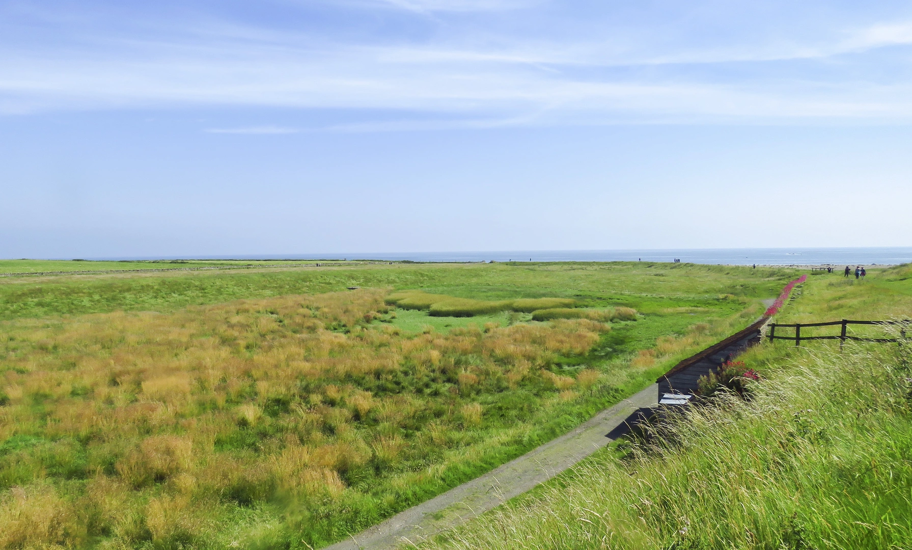 An image depicting the trail Holy Island - Lindisfarne Castle and Emmanuel Head and its surrounding area.