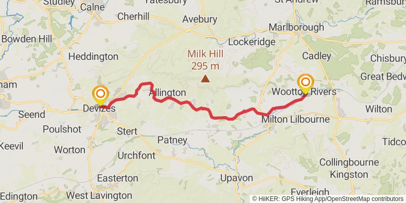 Kennet and Avon Canal Walk stage 4 Map