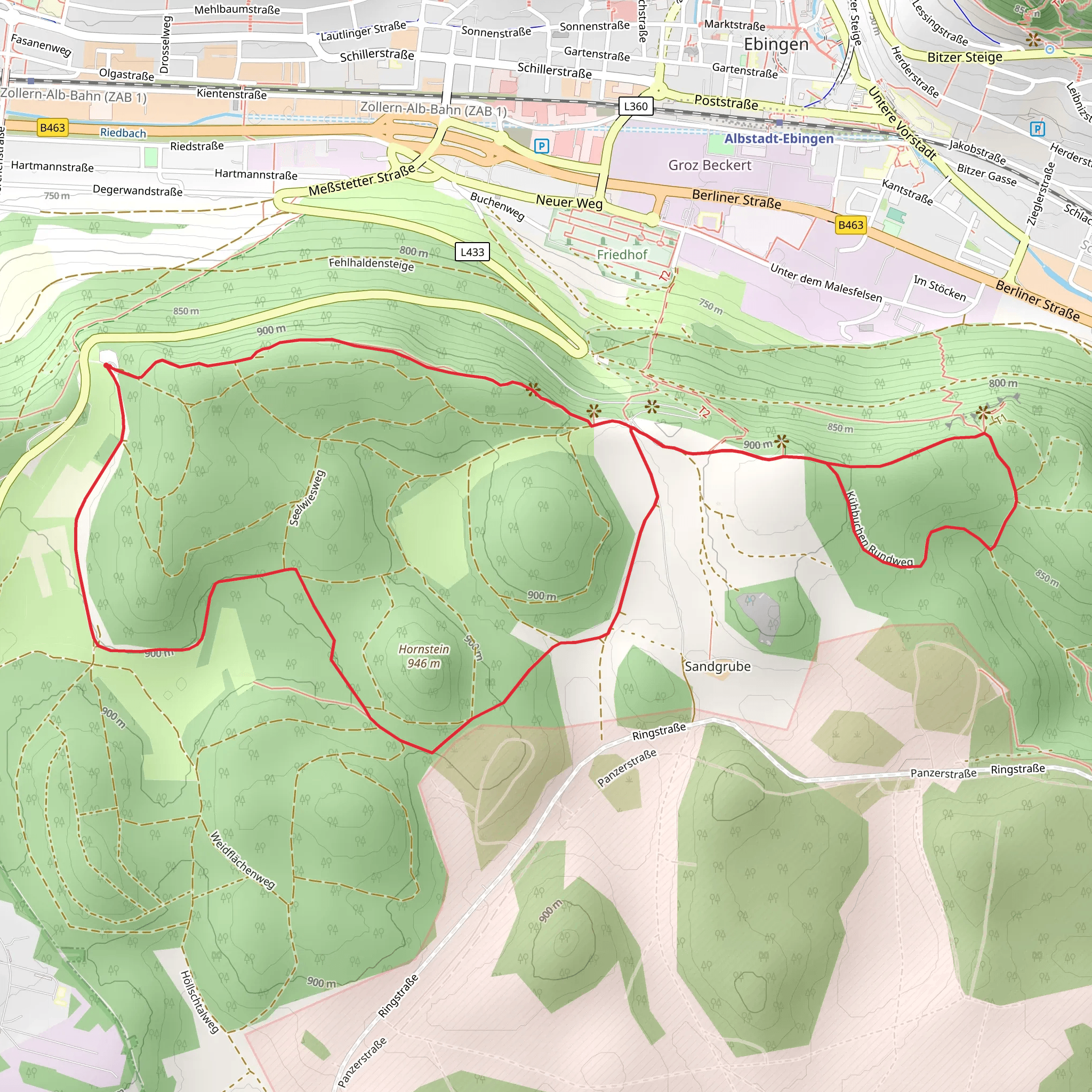 Malesfelsen Loop mobile static map