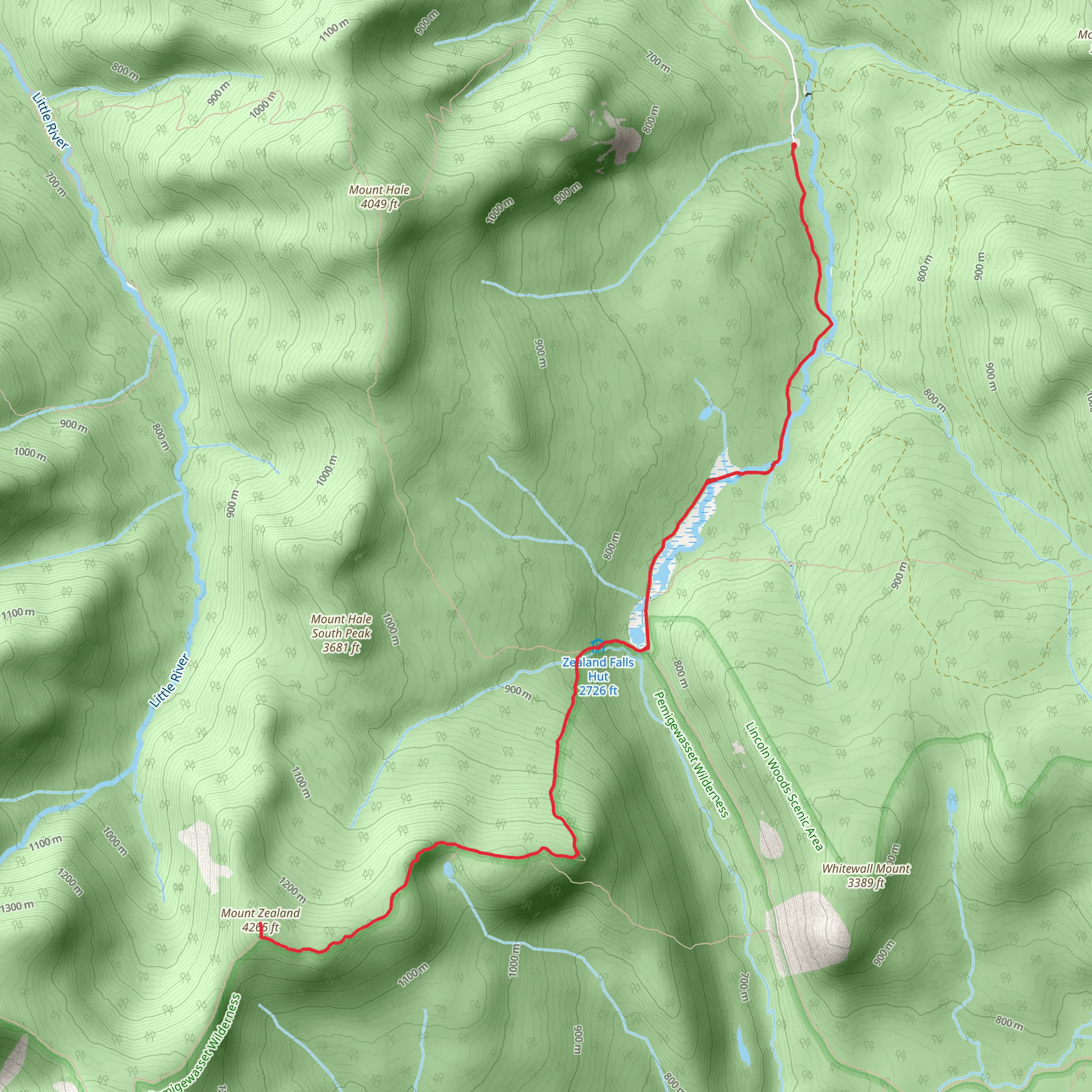 Mount Zealand Trail mobile static map