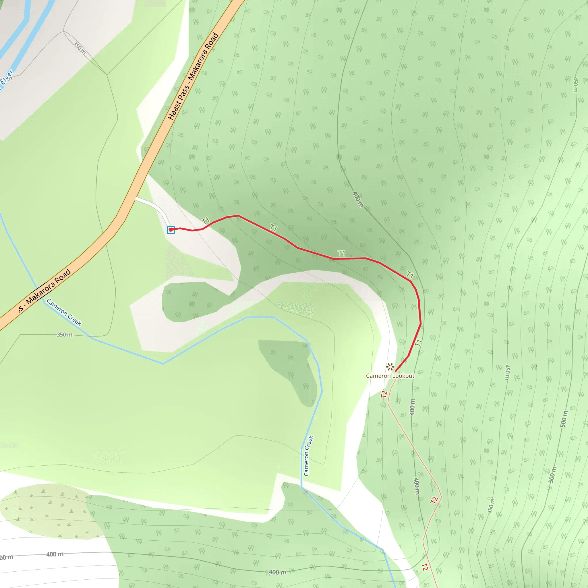 Cameron Lookout Walk mobile static map