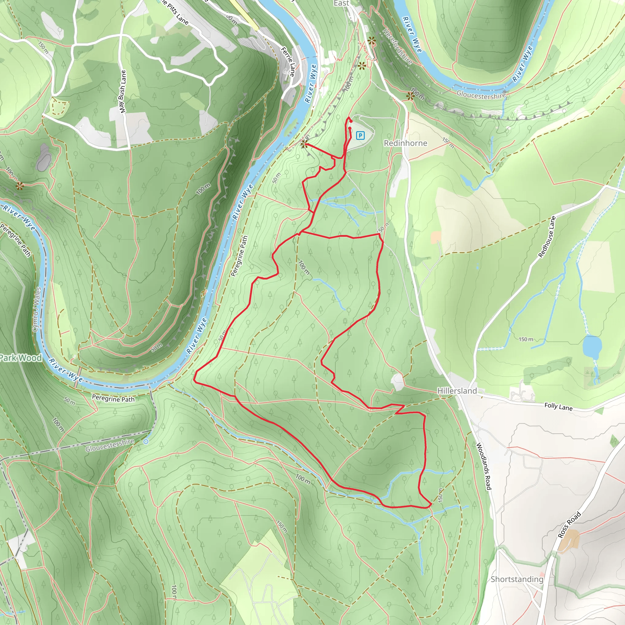 Highmeadow Woods and Mailscot Wood mobile static map