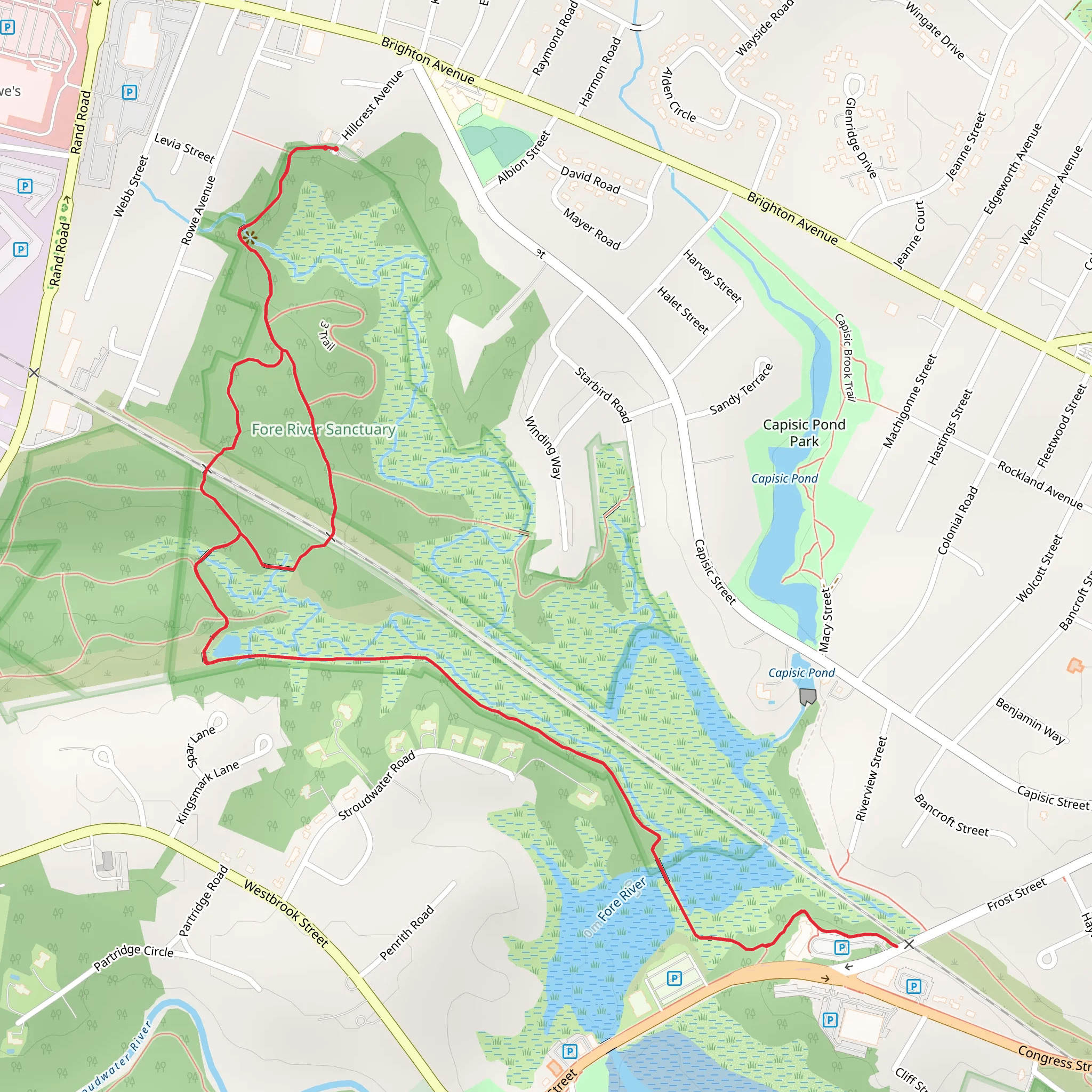 Nason's Corner Park Trail mobile static map