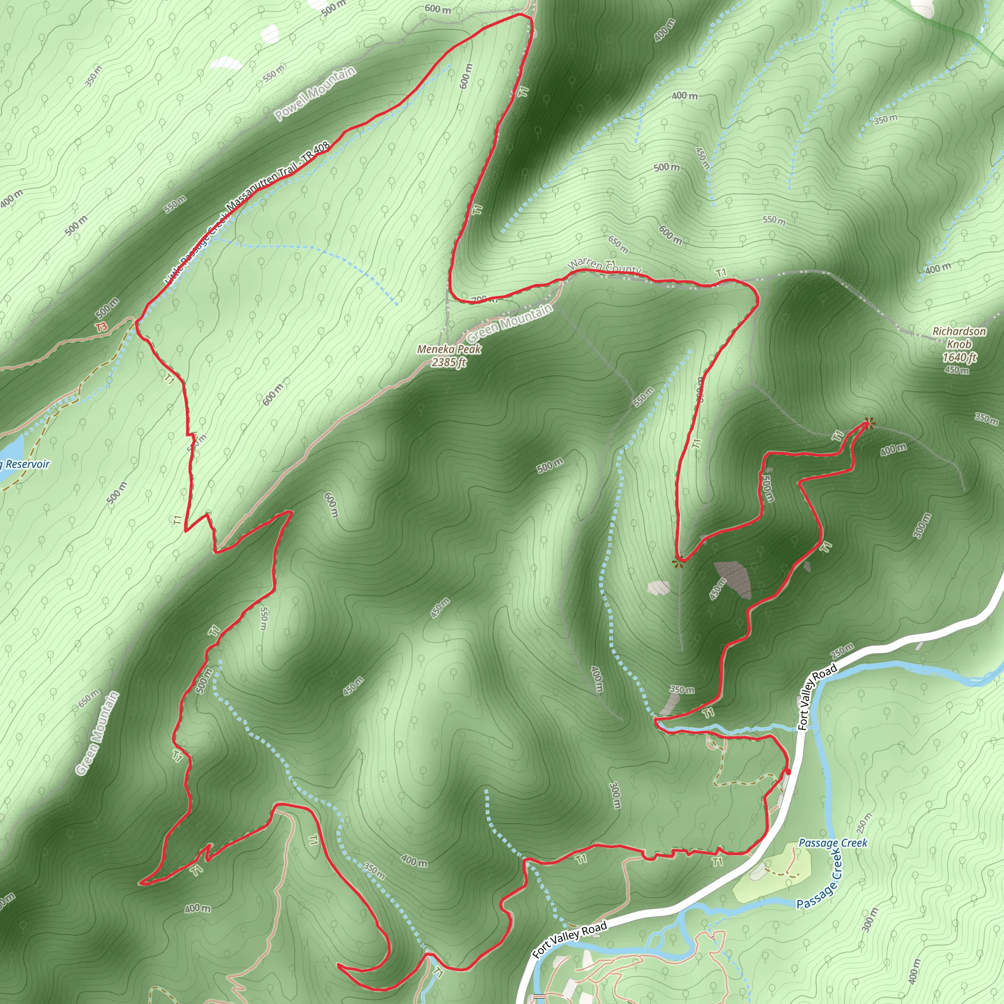 Signal Knob Loop Trail mobile static map
