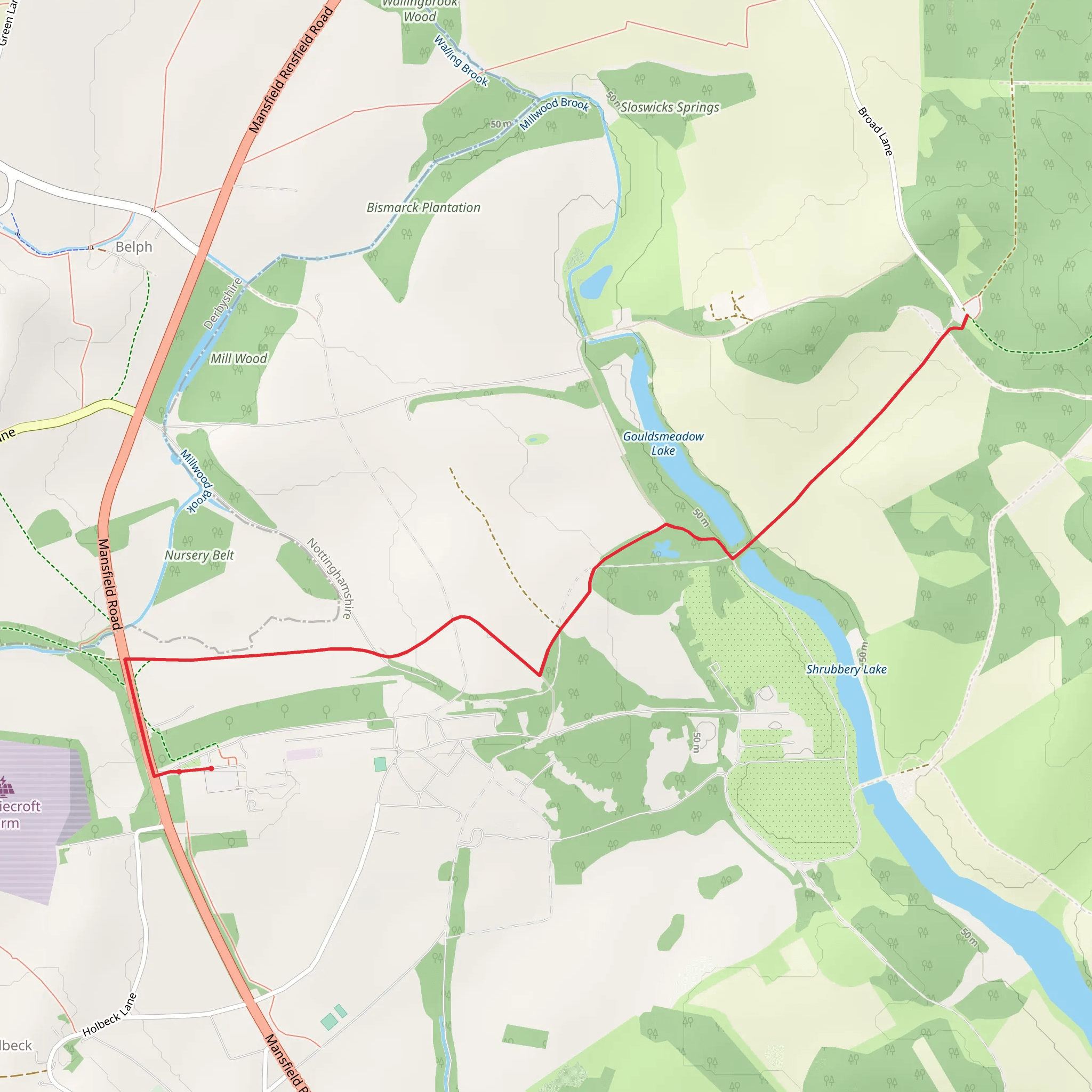 Welbeck Estate Walk mobile static map