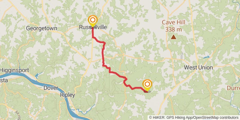 American Discovery Trail North Route stage 78 Map