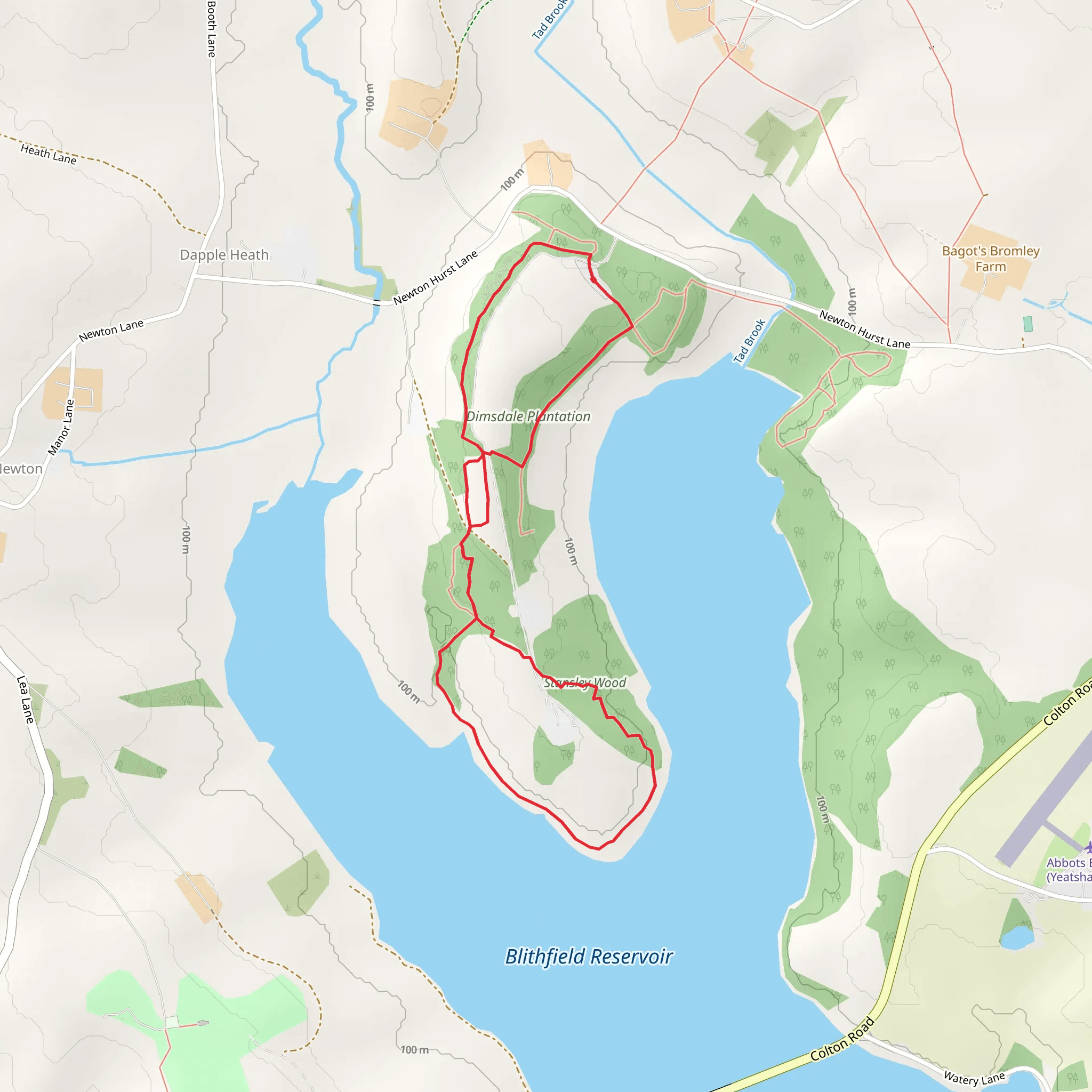 Dimsdale Plantation Loop mobile static map