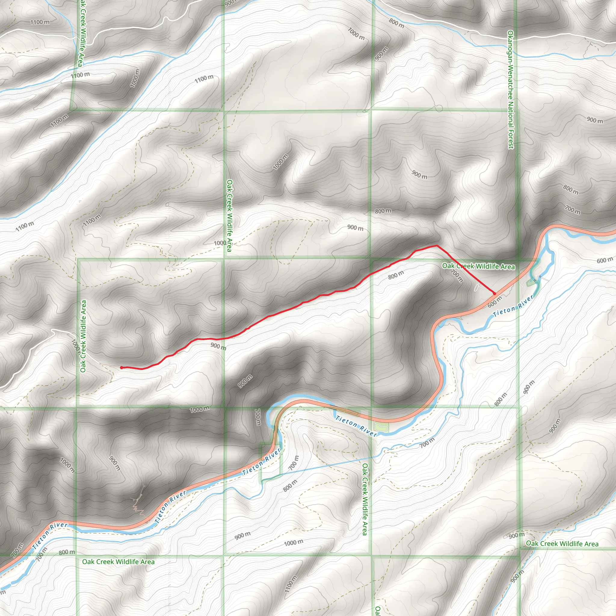 Bear Canyon Trail mobile static map