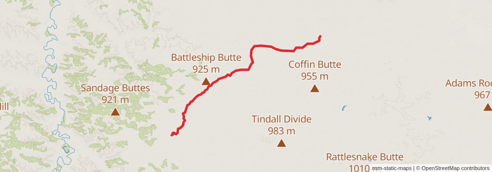 American Perimeter Trail - Rocky Mountains Primary stage 24 Map