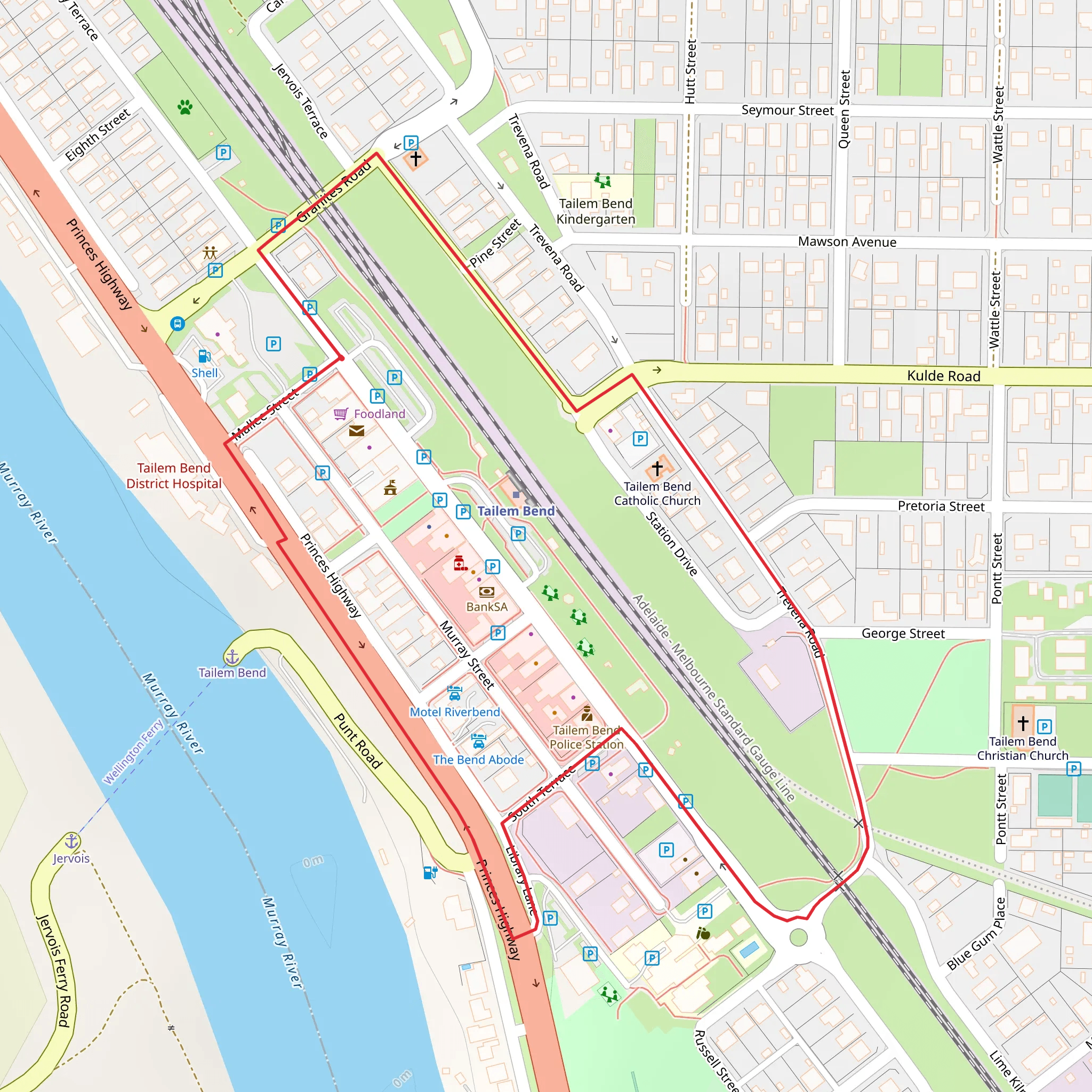 Murray River Walk mobile static map