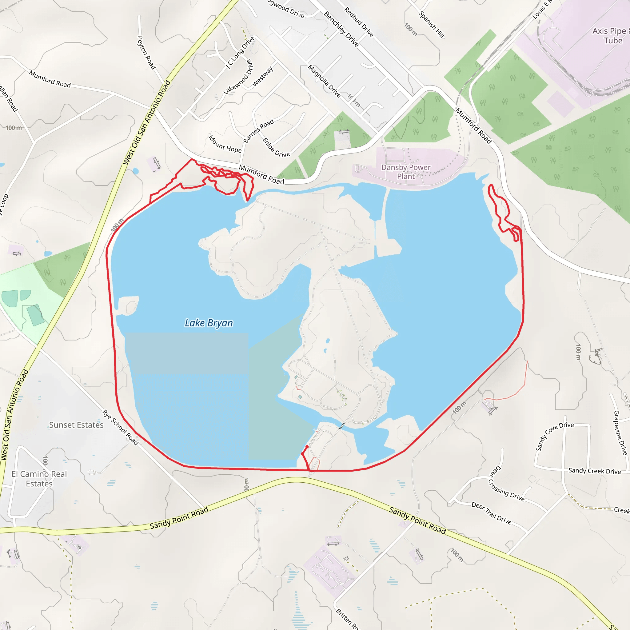 Bryan Utilities Lake East and West Walk mobile static map