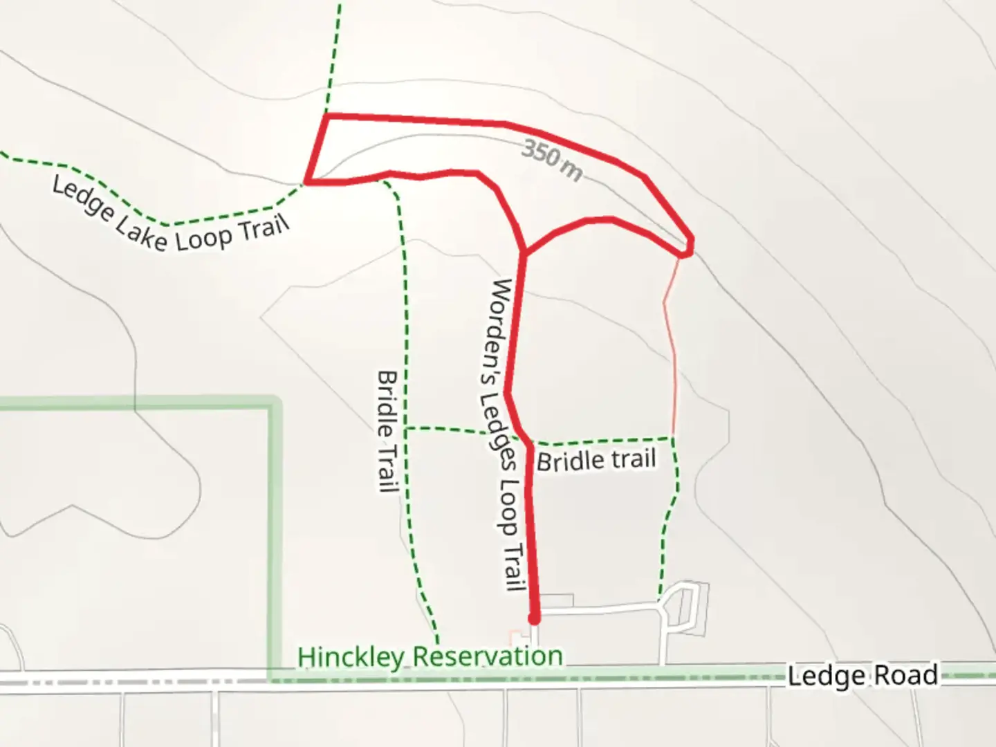 An image depicting the trail Worden's Ledges Loop Trail and its surrounding area.
