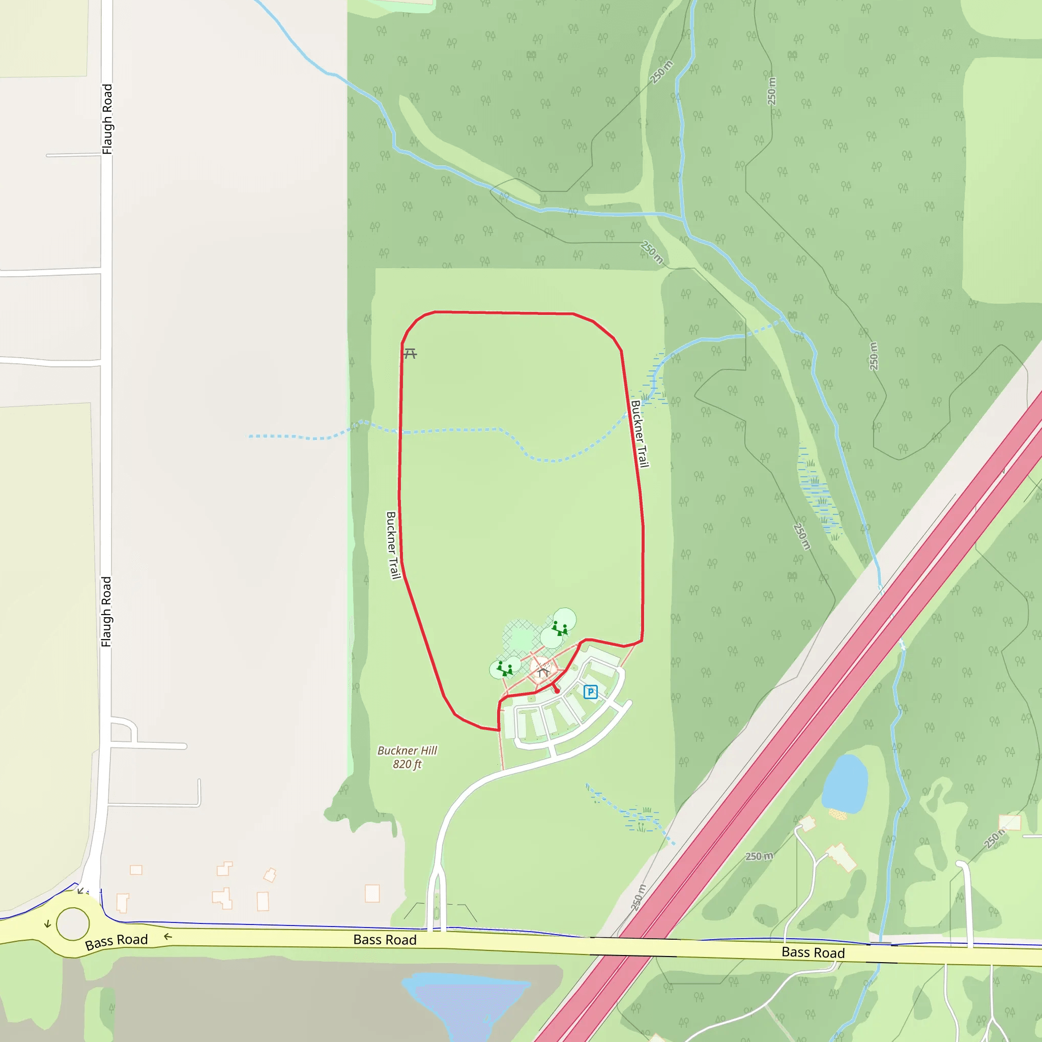Buckner Park Loop Trail mobile static map