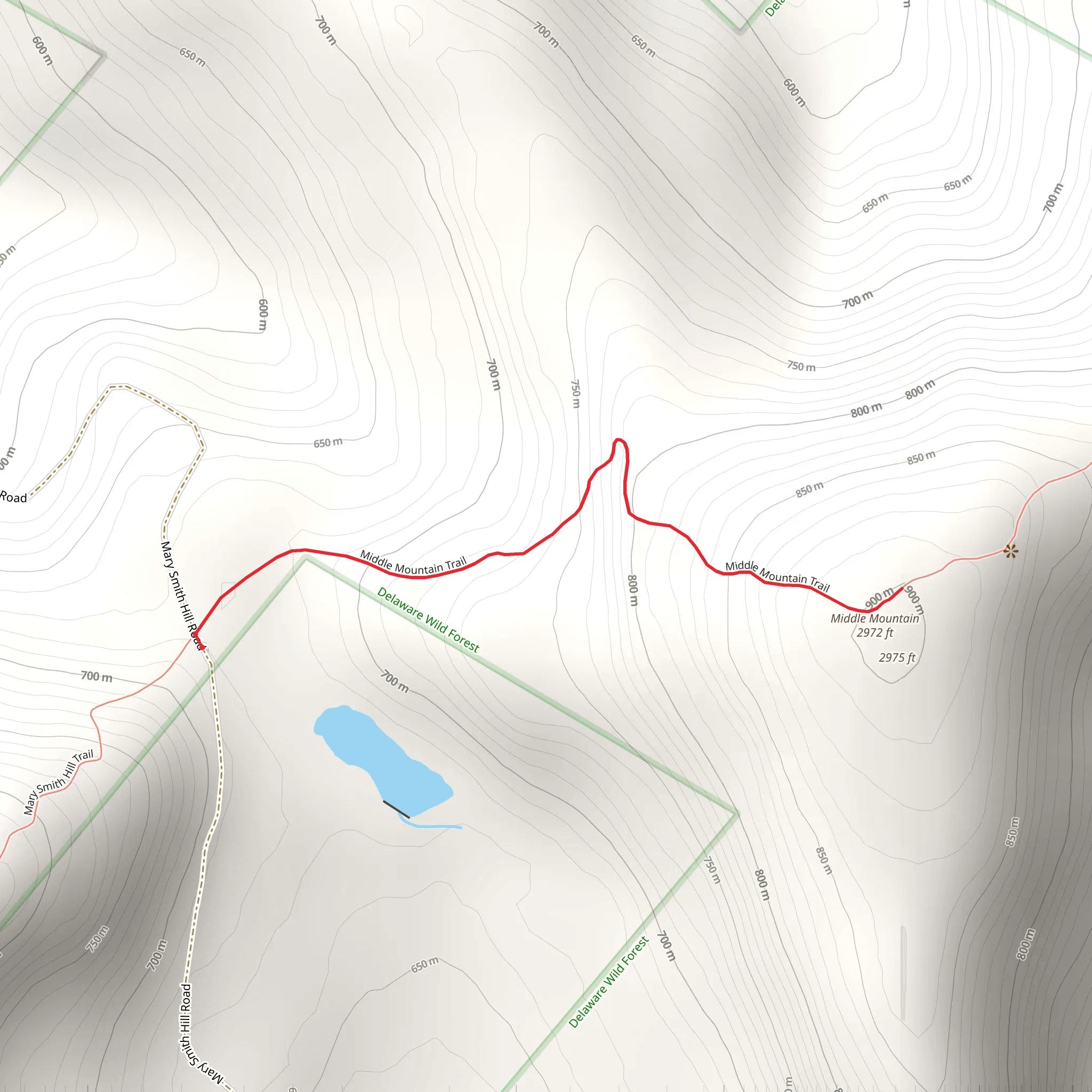 Middle Mountain Trail mobile static map
