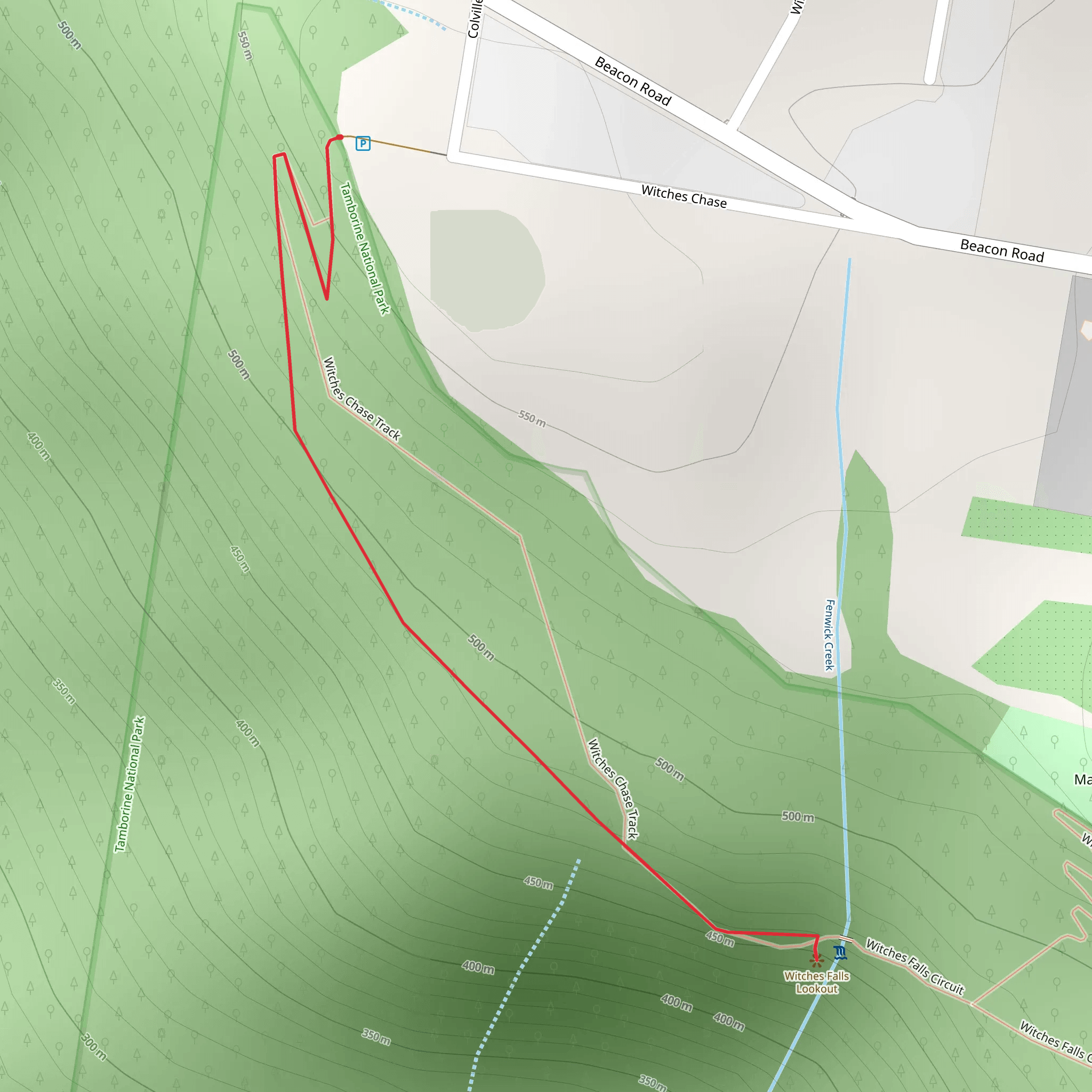 Witches Chase Track mobile static map