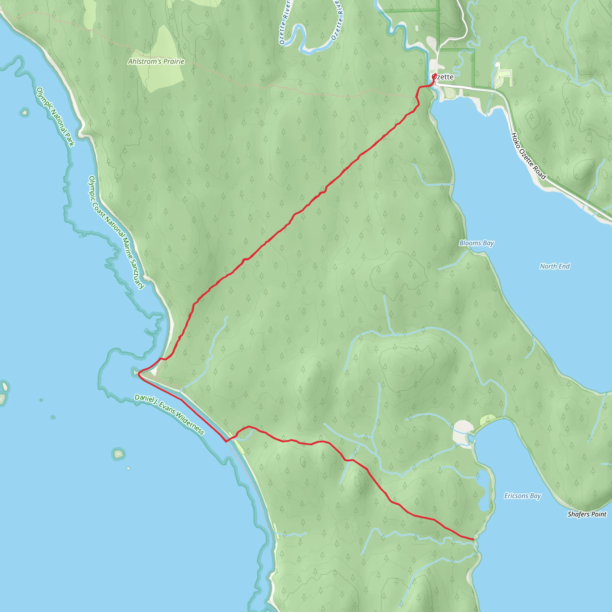 South Sand Point via North Sand Point Trail mobile static map