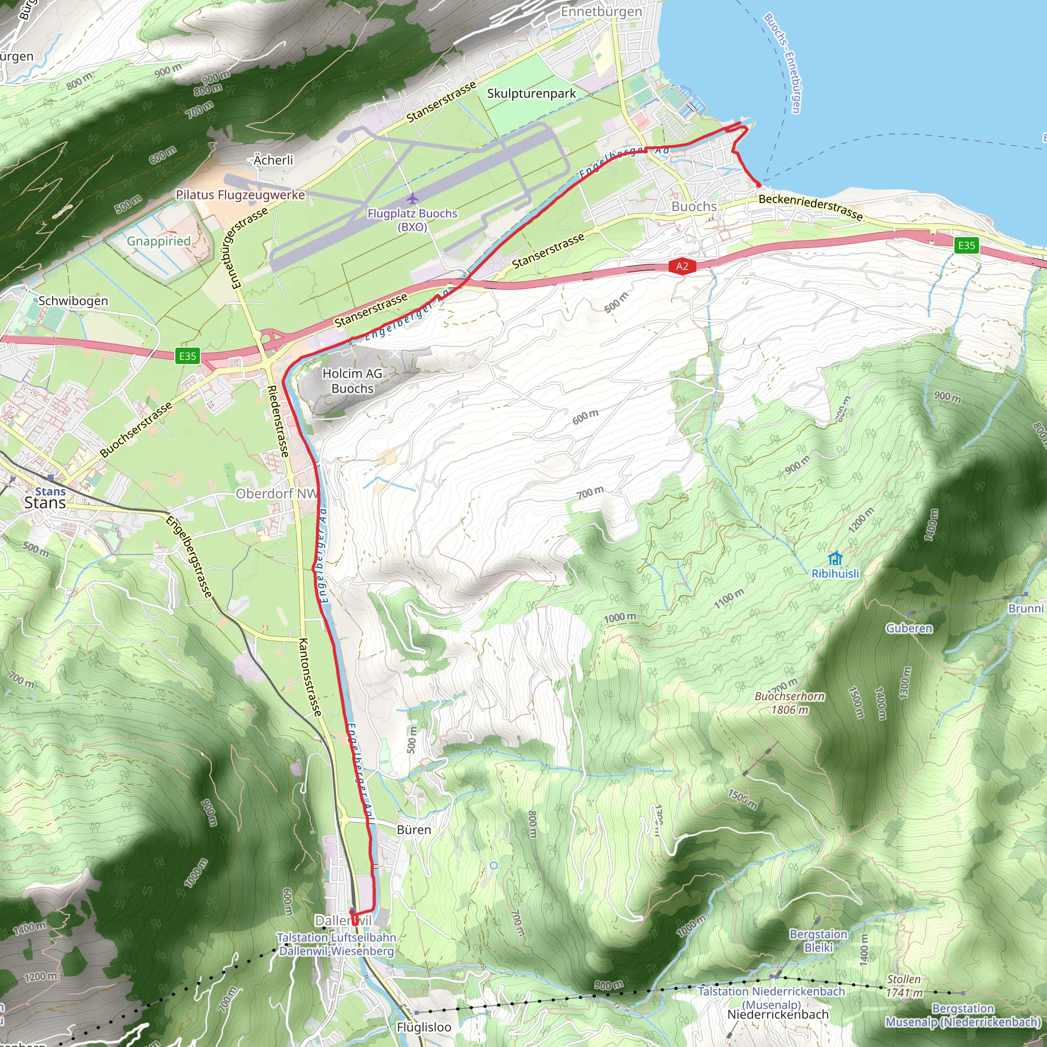 Aa Water Trail – along the Engelberger Aa mobile static map